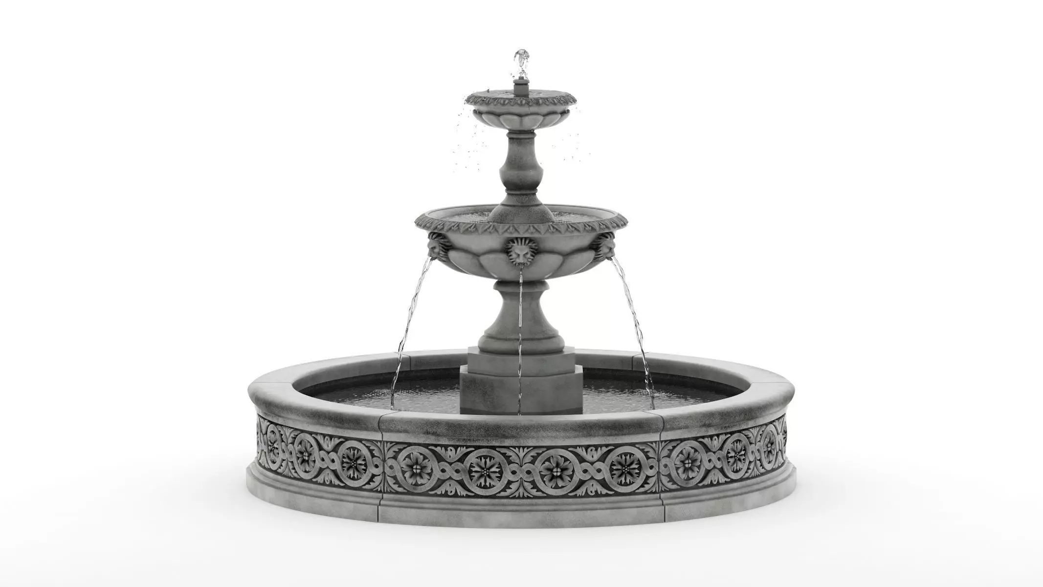 Fountain 01 PBR  3D model_0