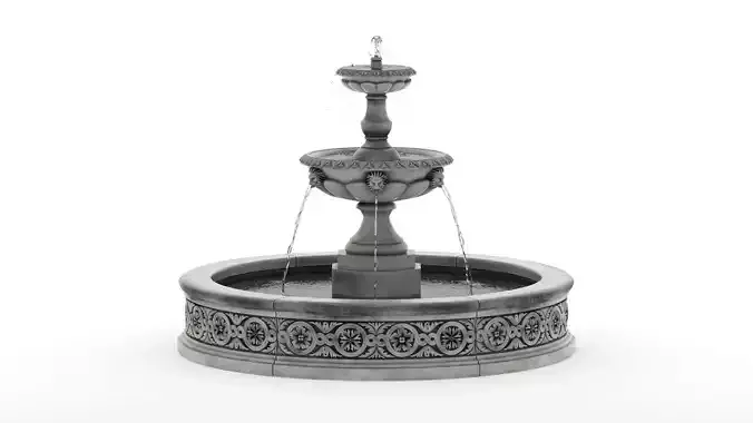 Fountain 01 PBR  3D model