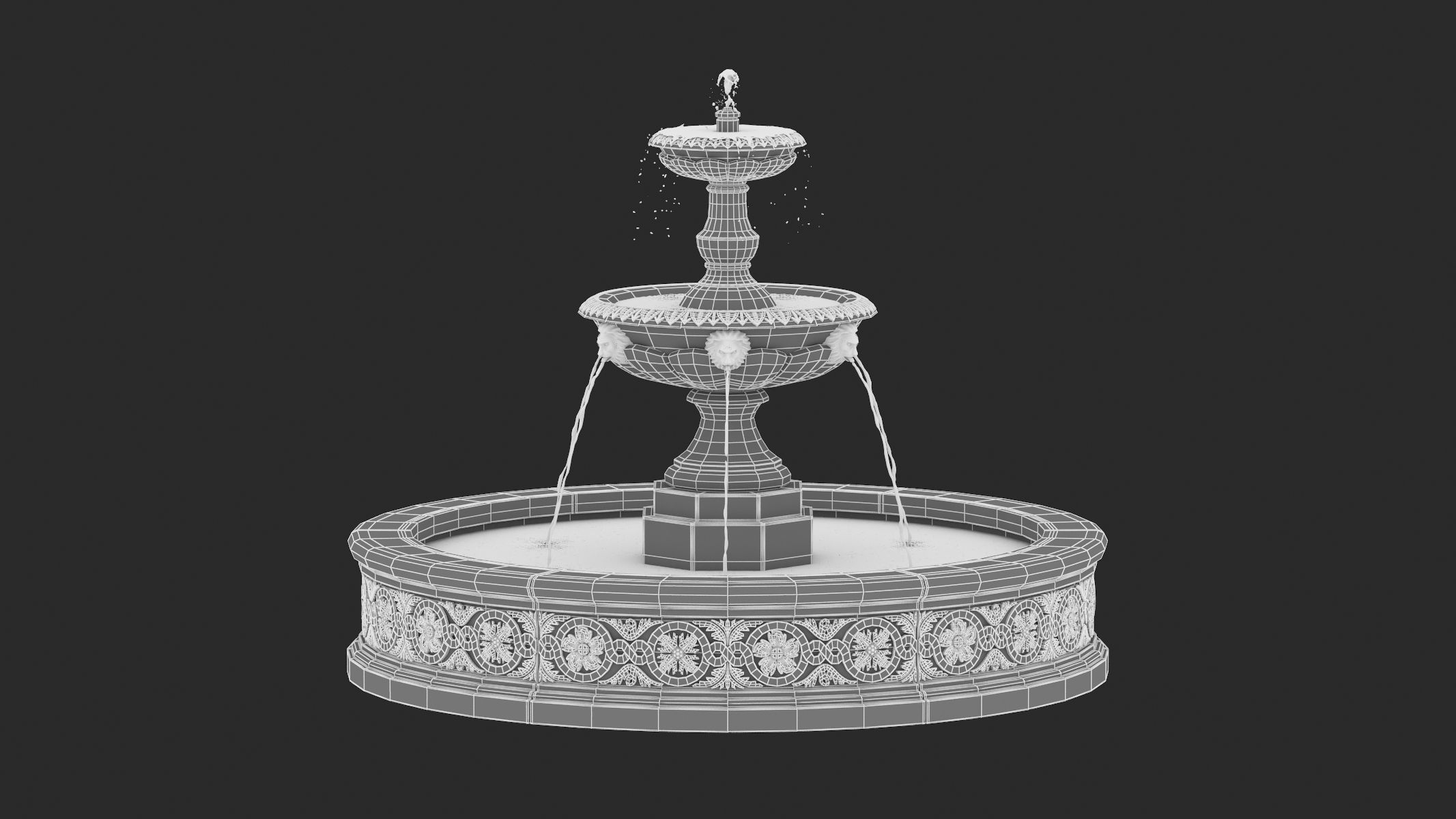 Fountain 01 PBR  3D model_5