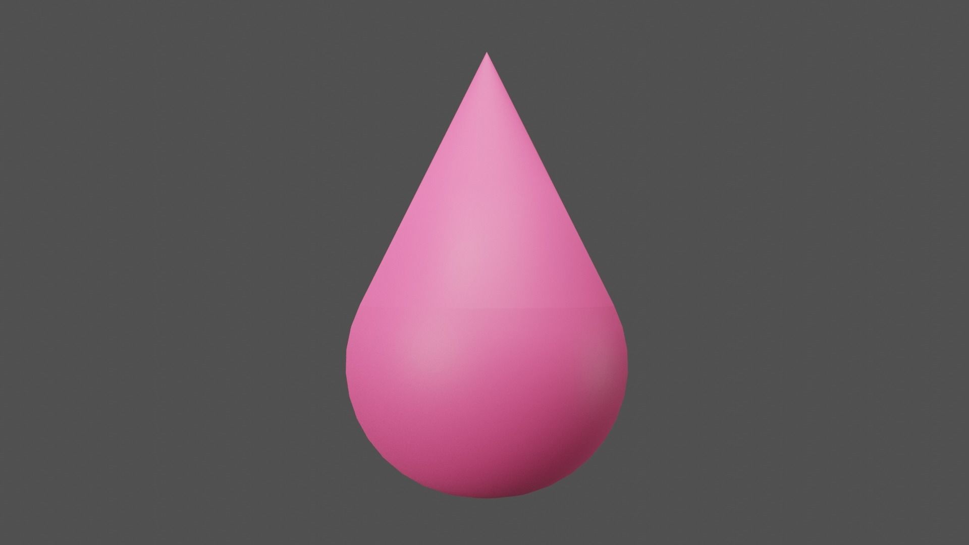 Pink Drop Low-poly 3D model_8