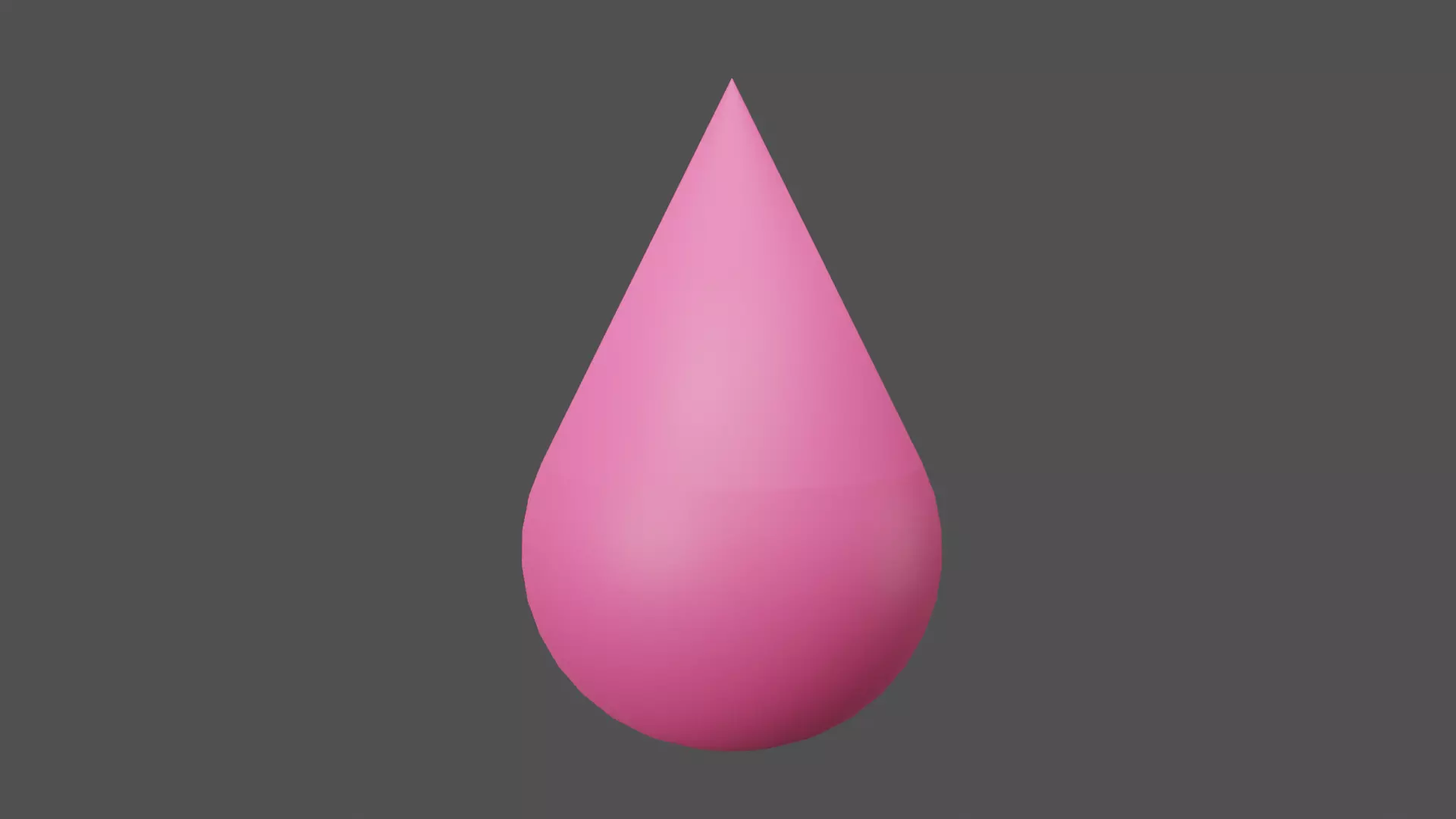 Pink Drop Low-poly 3D model_0