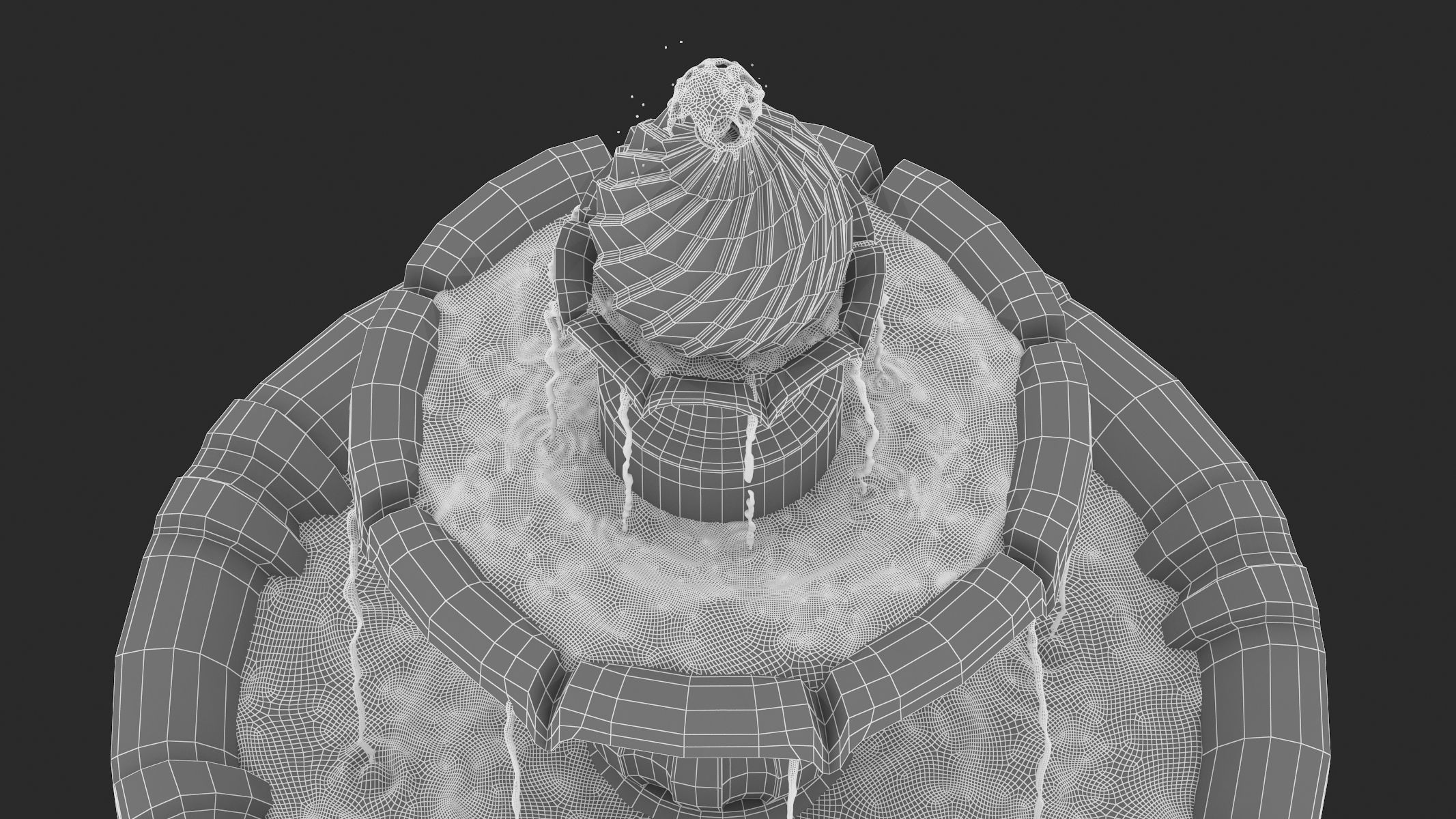 Fountain 02 PBR 3D model_9