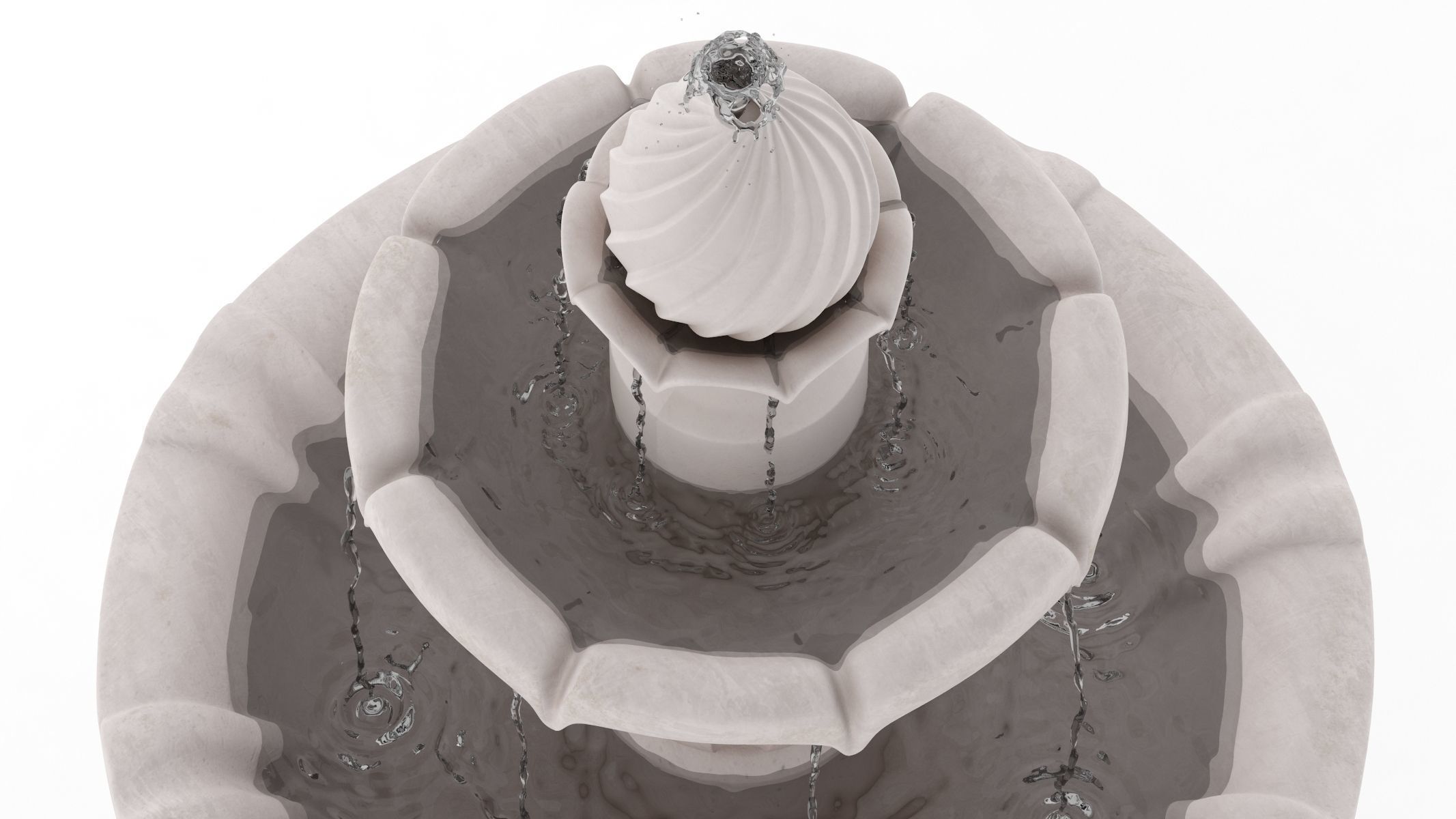 Fountain 02 PBR 3D model_4