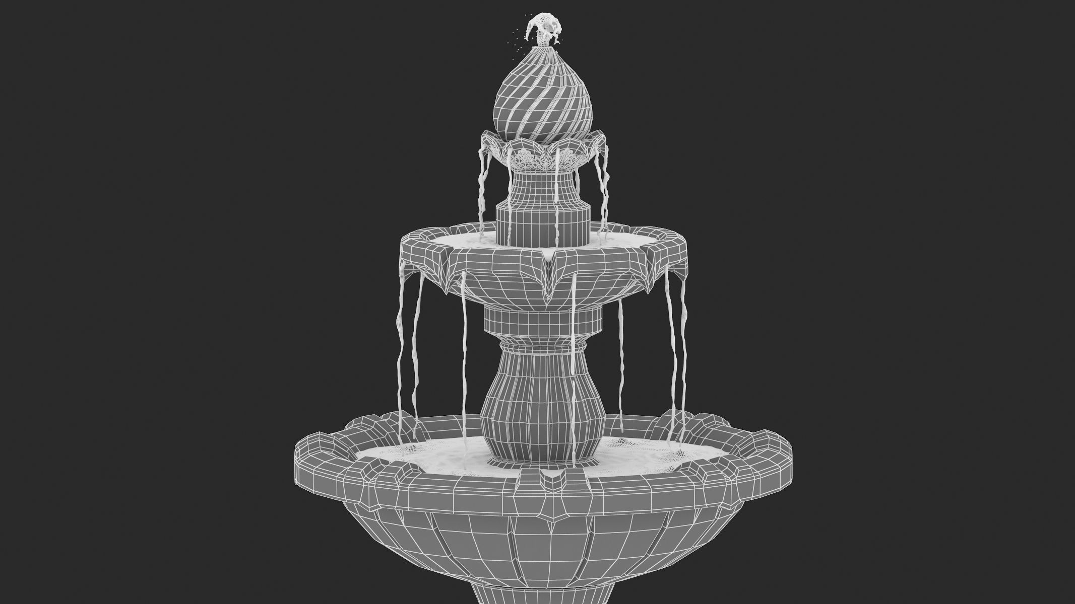 Fountain 02 PBR 3D model_7