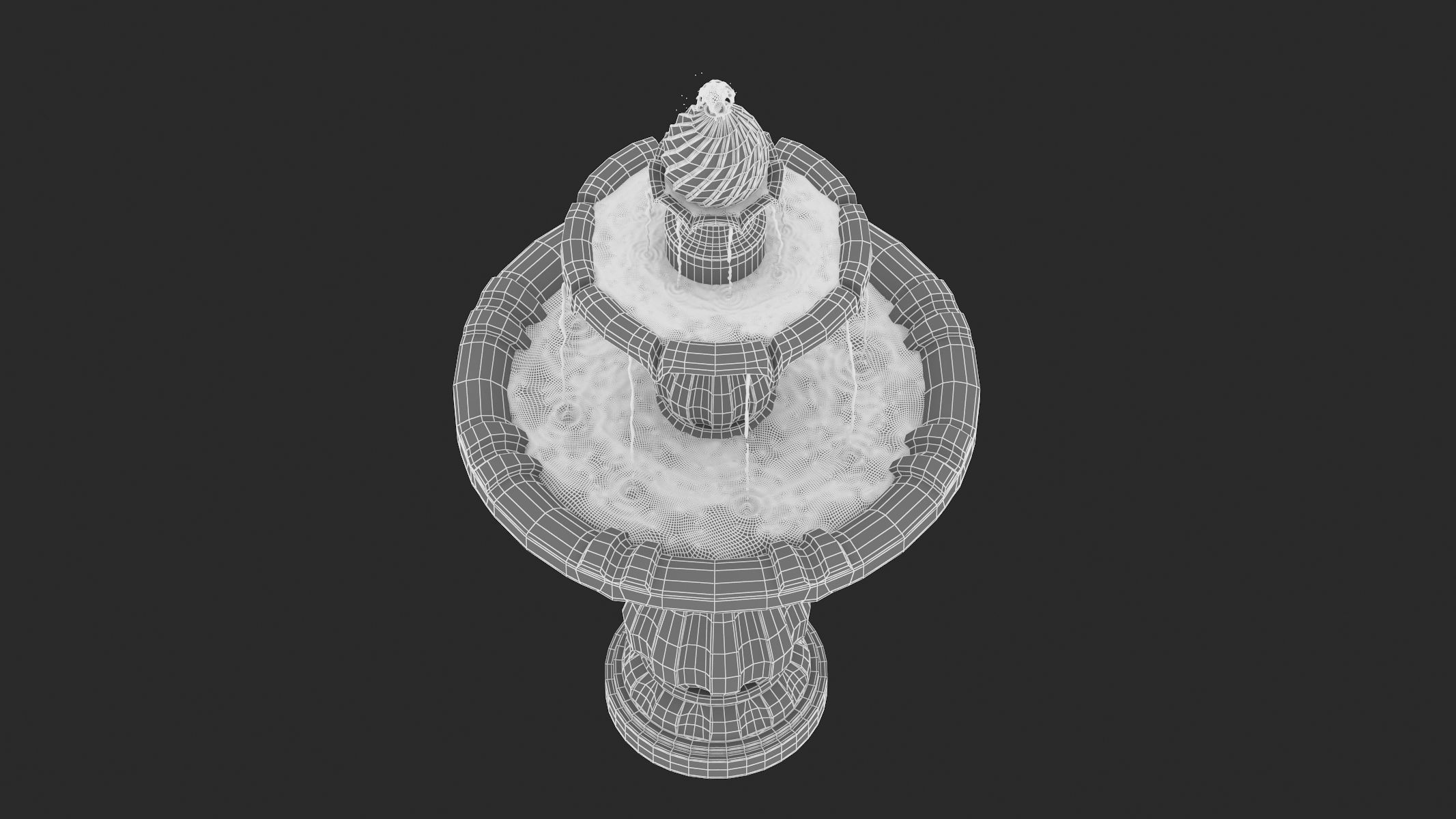 Fountain 02 PBR 3D model_6