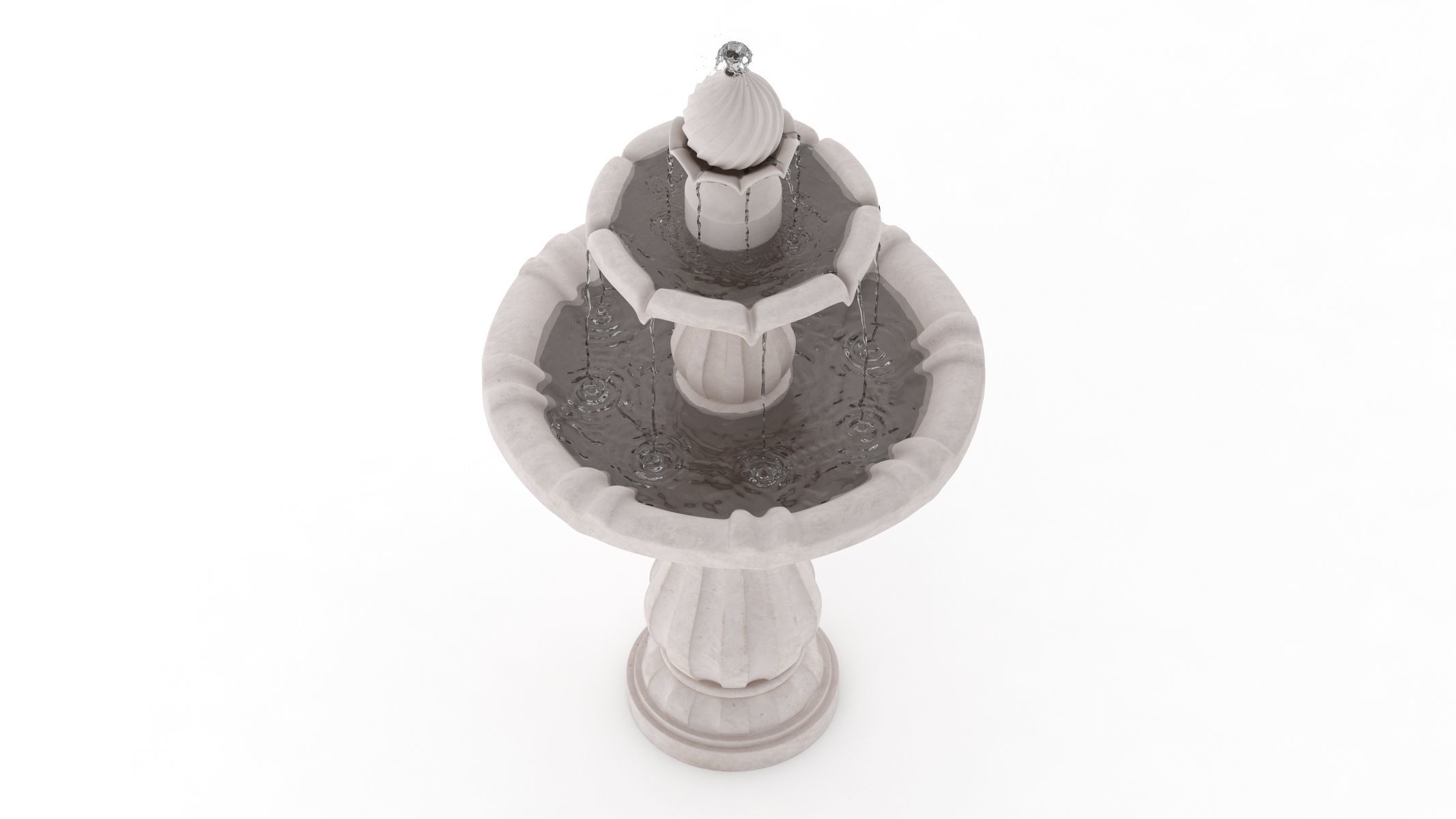 Fountain 02 PBR 3D model_1