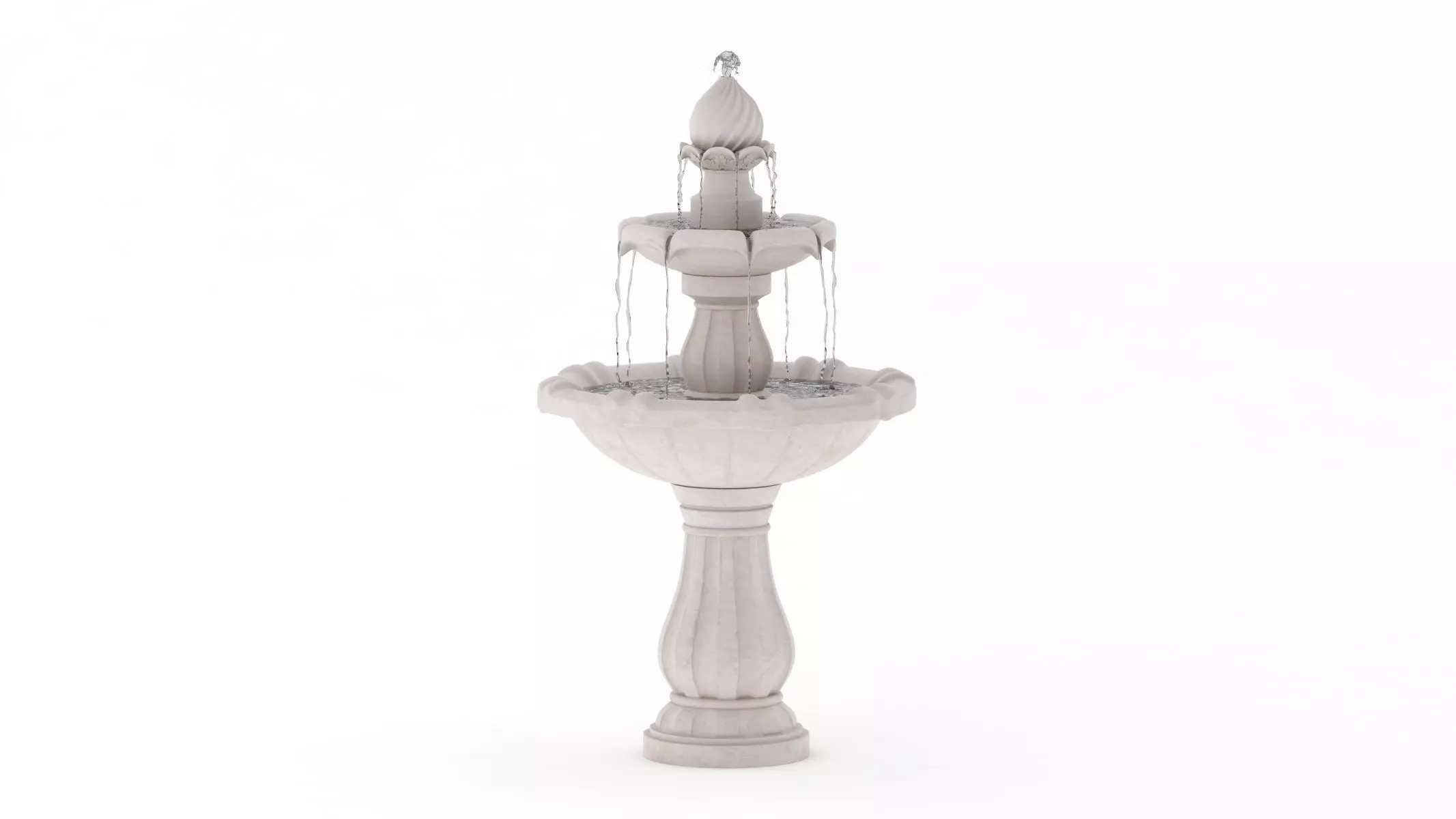 Fountain 02 PBR 3D model_0