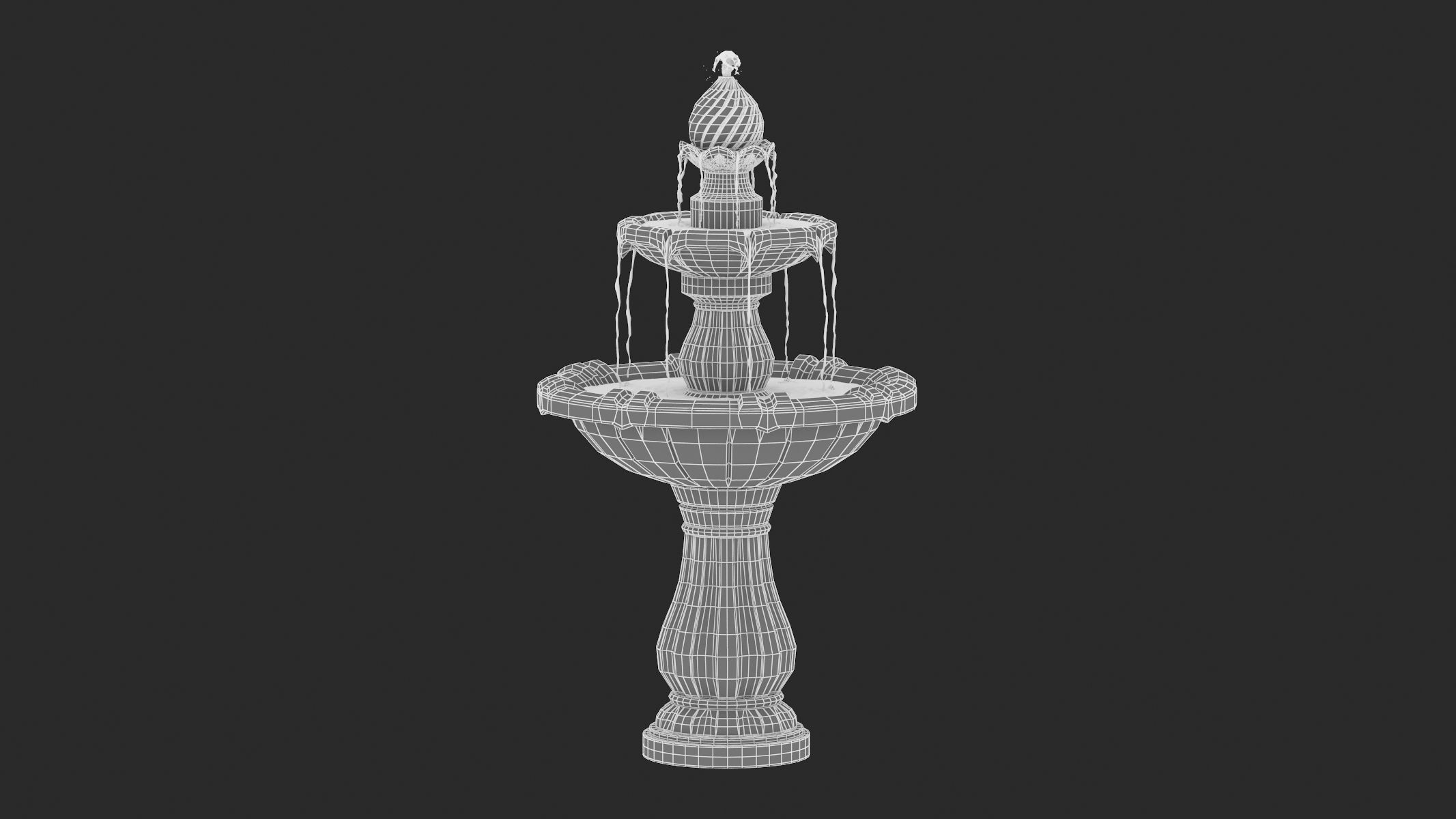 Fountain 02 PBR 3D model_5