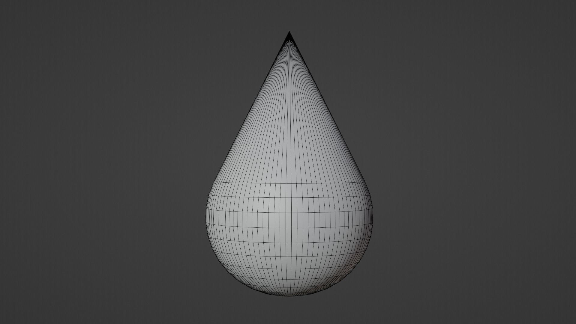 Black Drop Low-poly 3D model_8