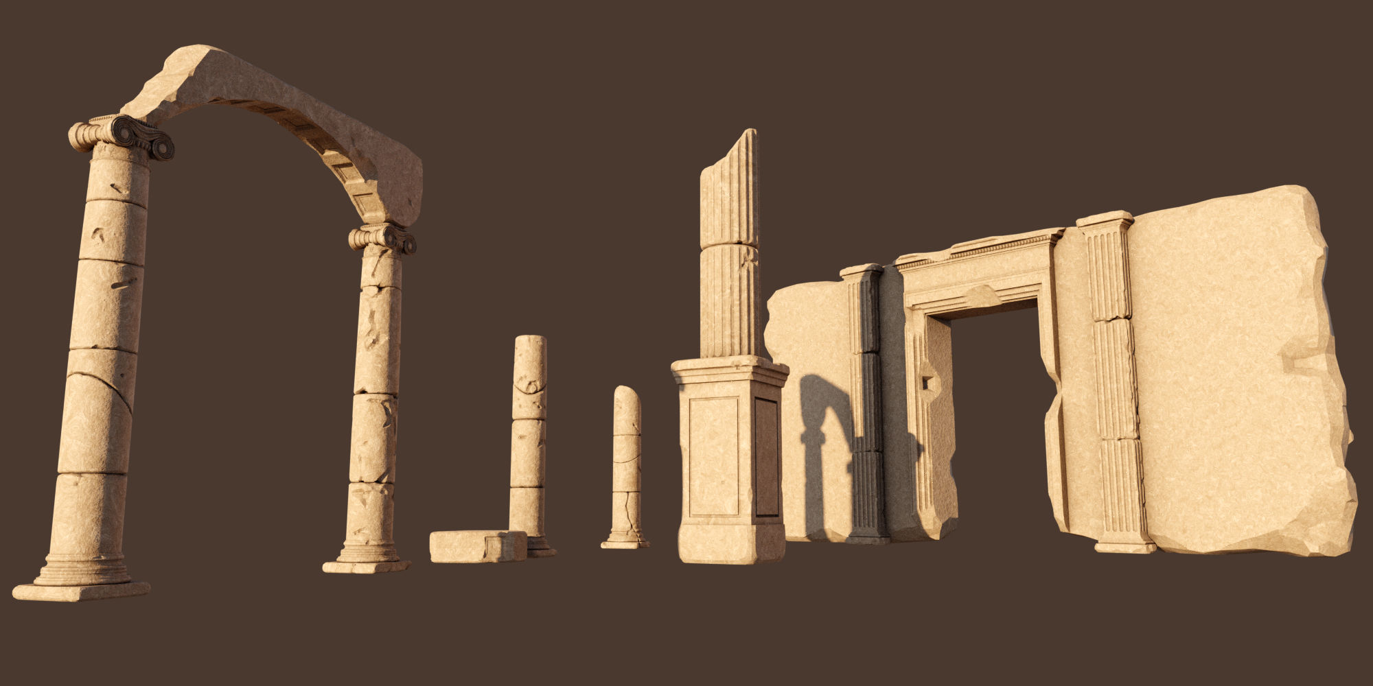 21 Roman Ruins - Asset Pack for Blender 3D model_6
