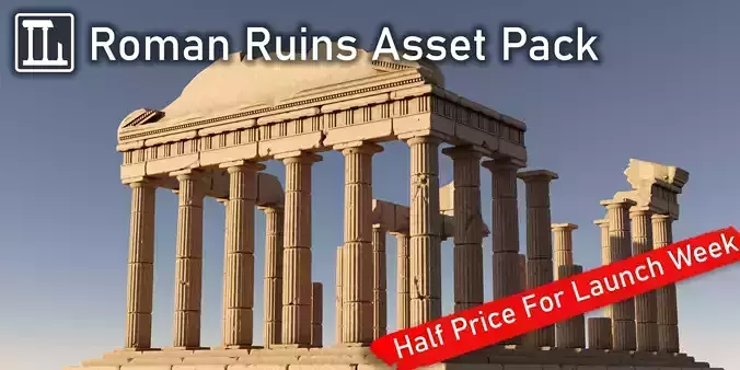 21 Roman Ruins - Asset Pack for Blender 3D model
