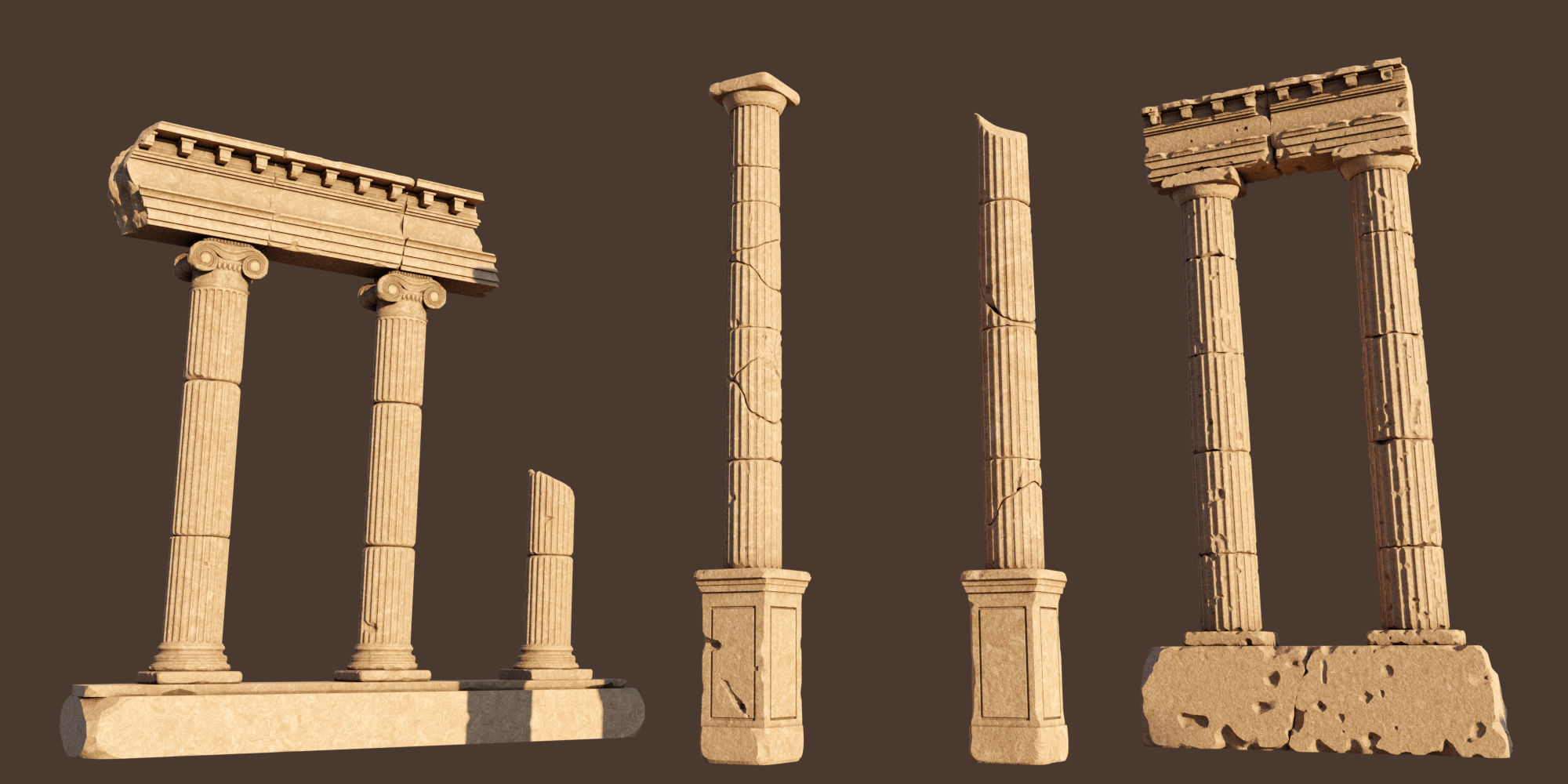 21 Roman Ruins - Asset Pack for Blender 3D model_4