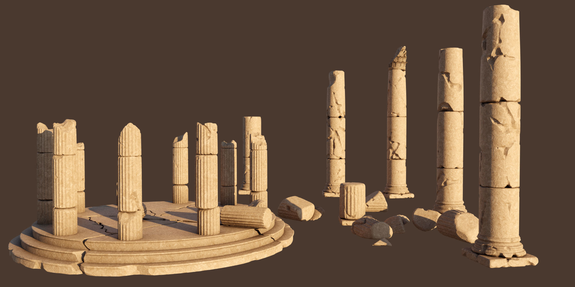 21 Roman Ruins - Asset Pack for Blender 3D model_3