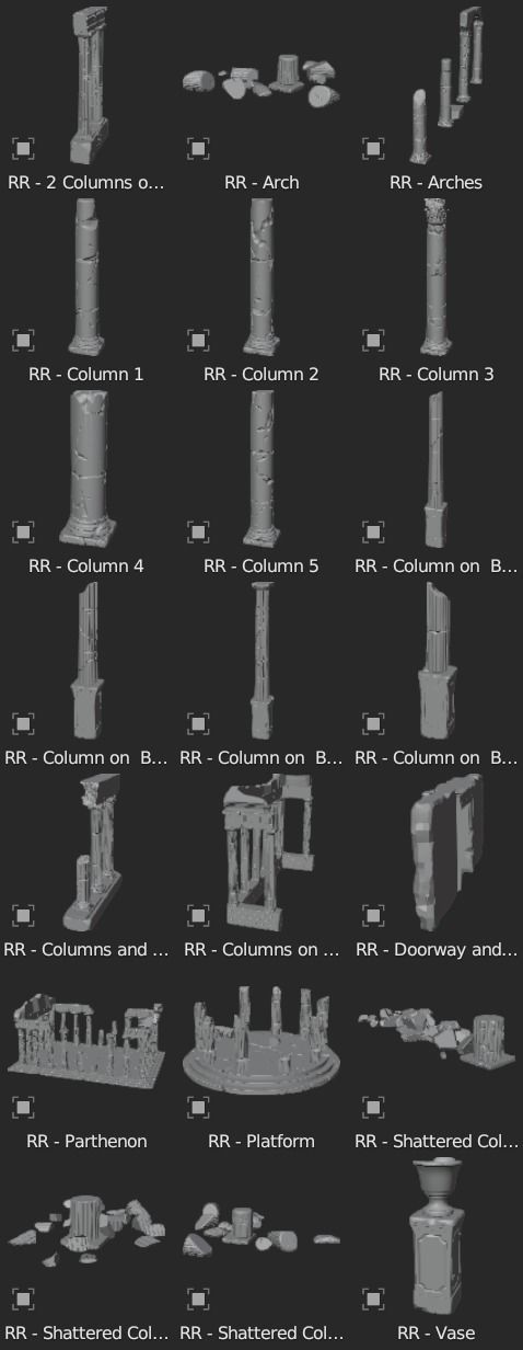 21 Roman Ruins - Asset Pack for Blender 3D model_7