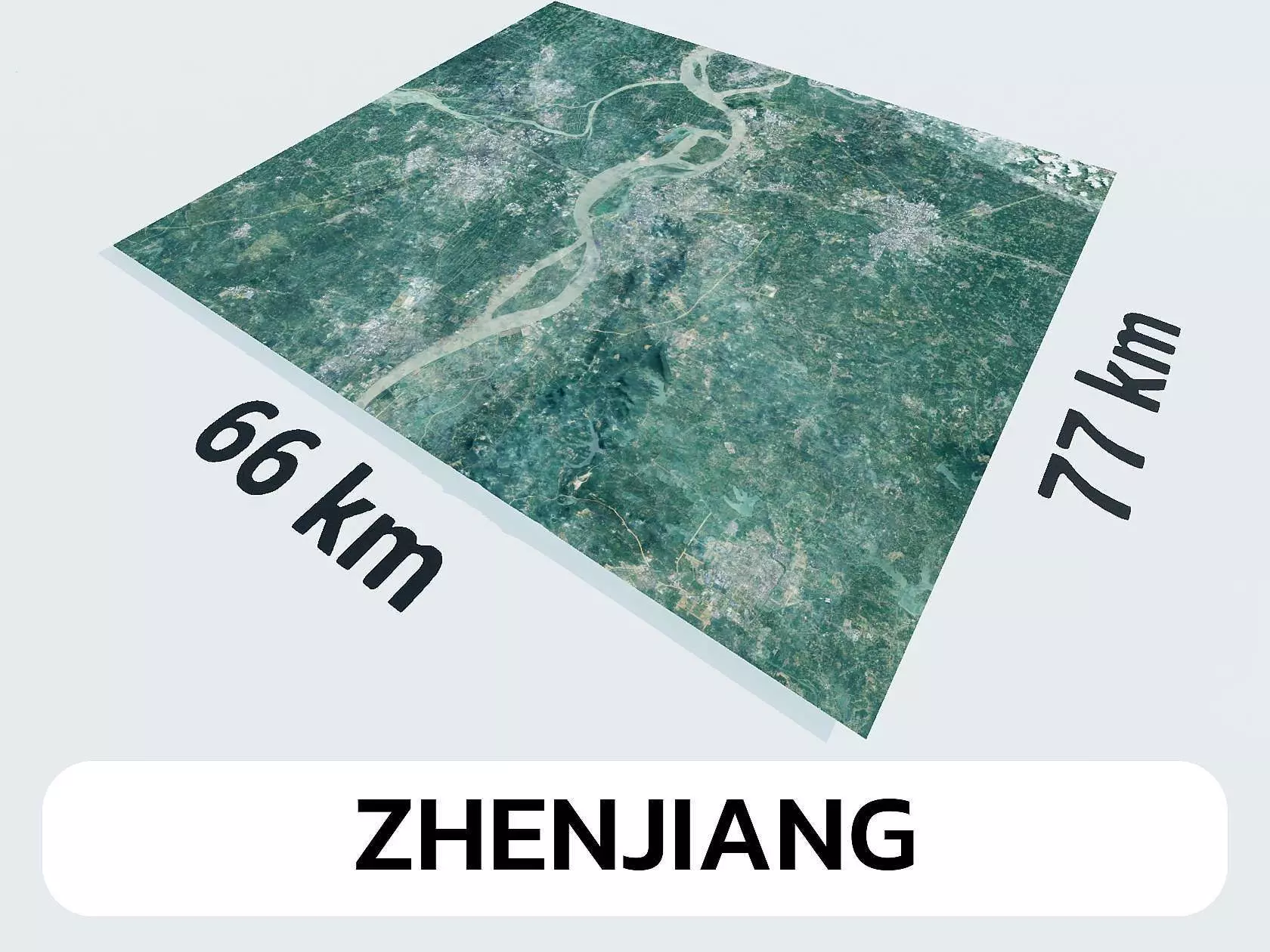 Zhenjiang China City Landscape 3D Model 3D model