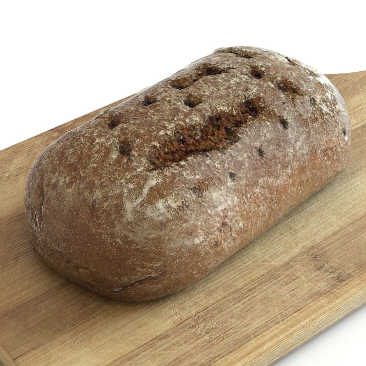 Dark Bread Lopoly Low-poly 3D model_4
