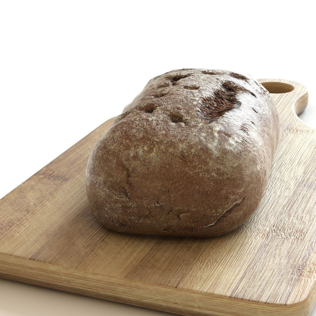 Dark Bread Lopoly Low-poly 3D model_3