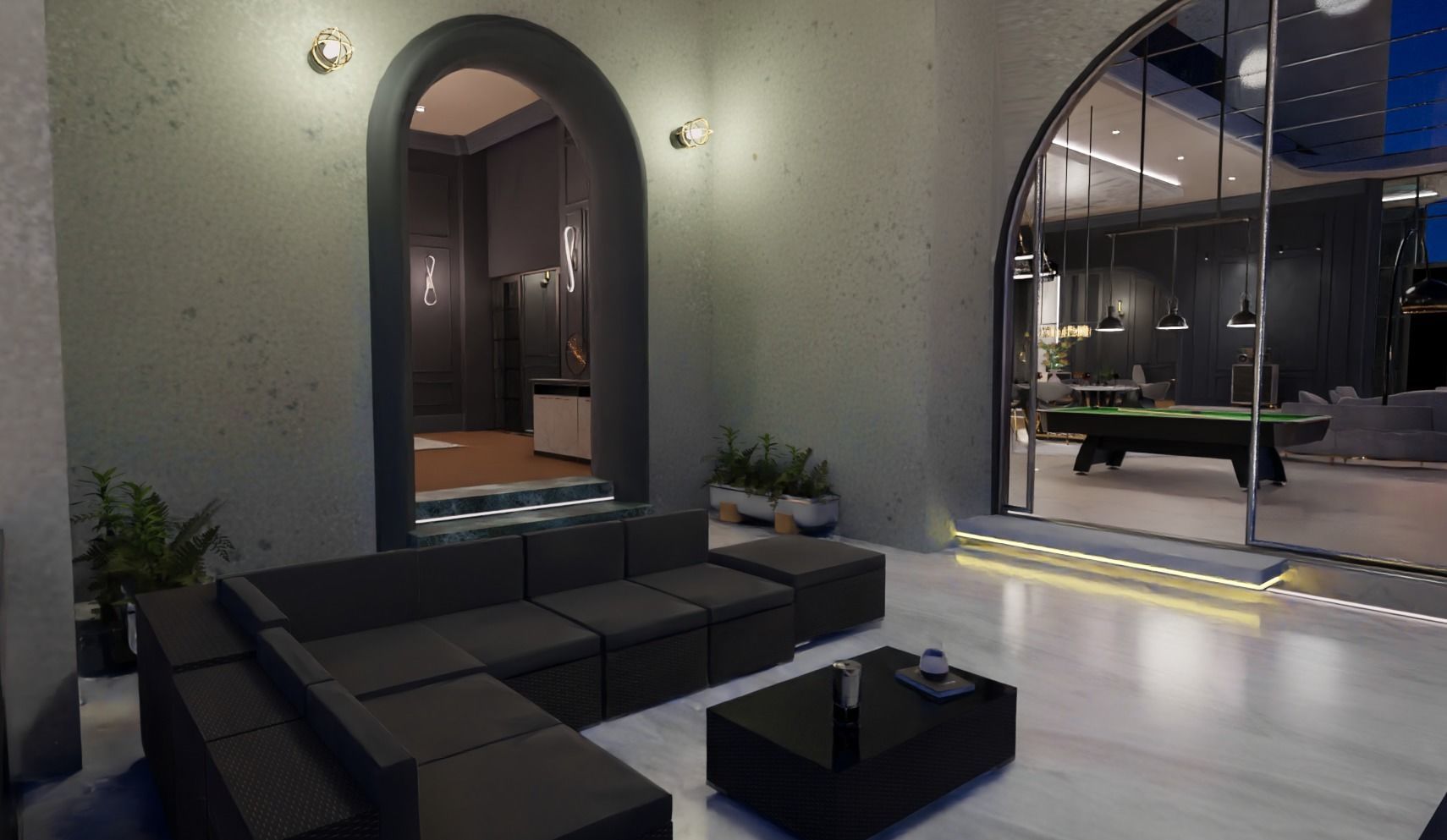 Penthouse Art Gallery Low-poly 3D model_7