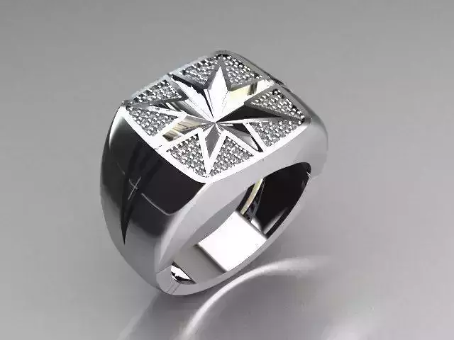men jewelry ring 3D print model