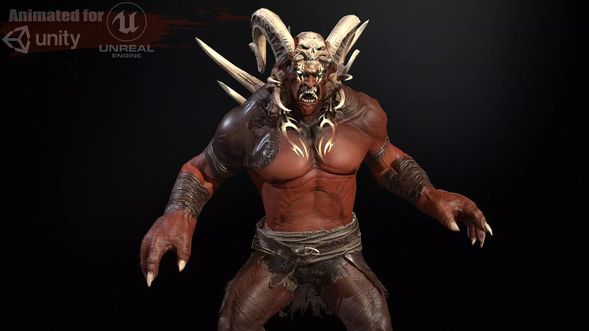 DemonBoss 3 for pack Low-poly 3D model_0