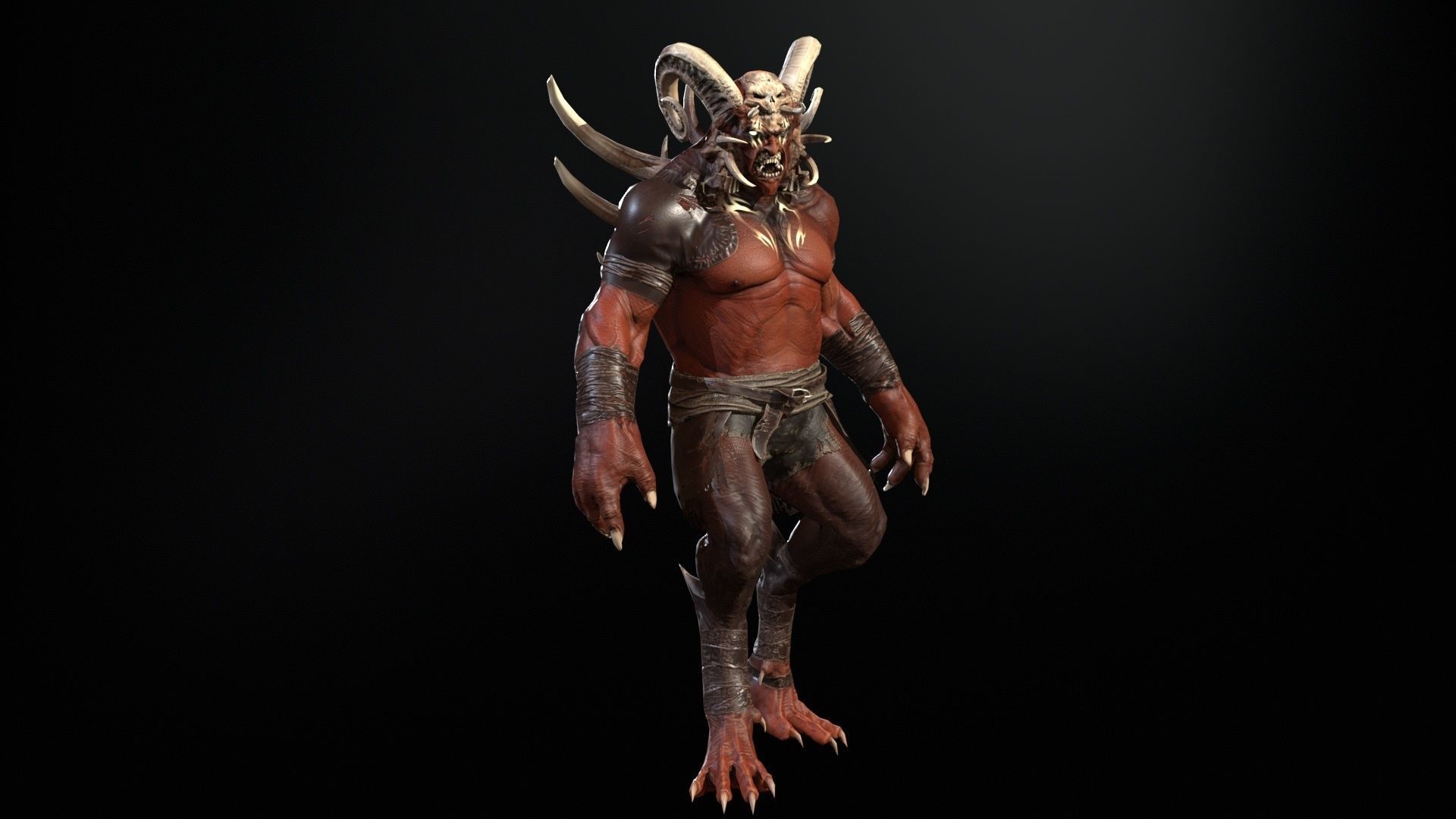DemonBoss 3 for pack Low-poly 3D model_12