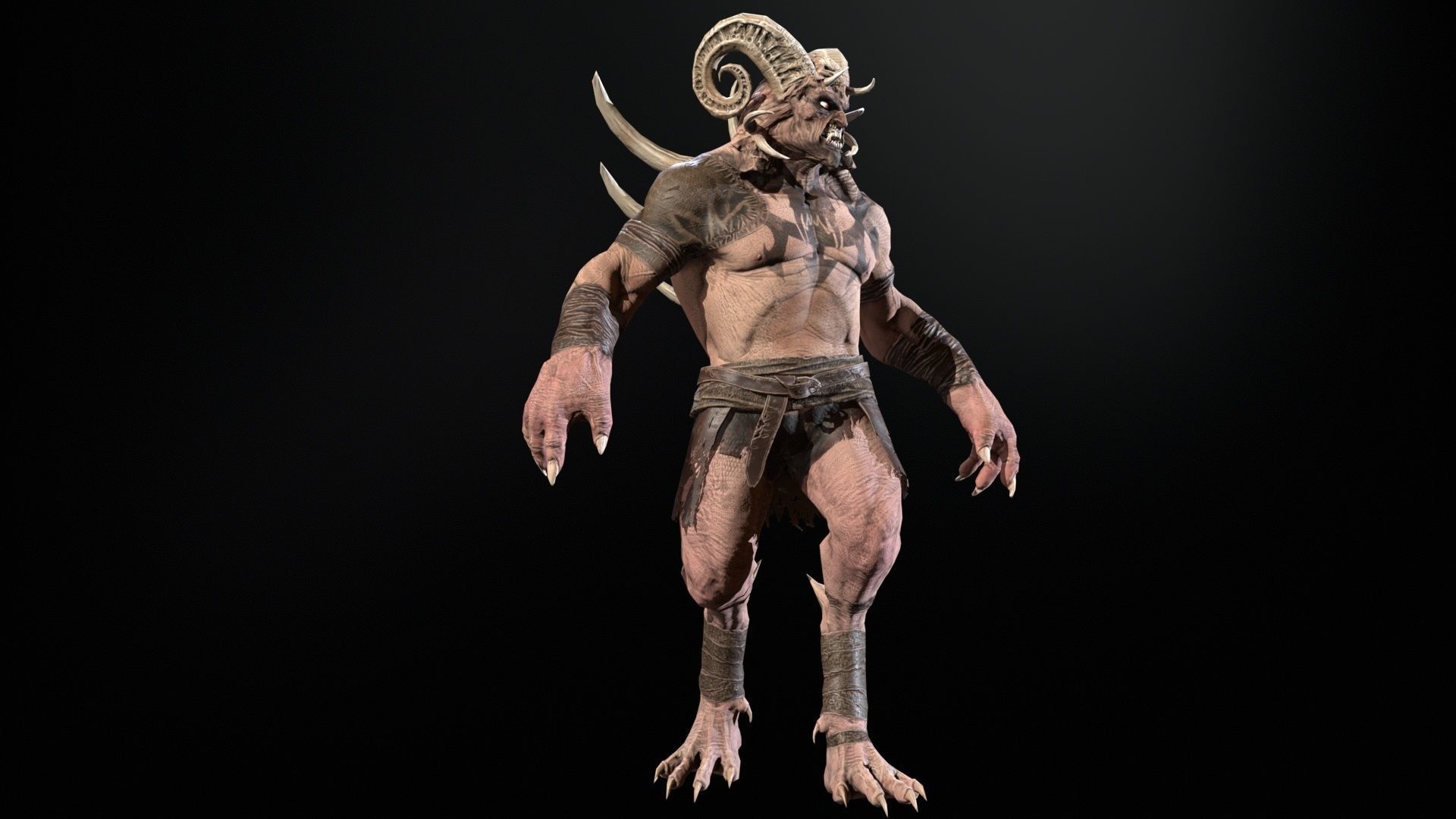 DemonBoss 3 for pack Low-poly 3D model_19