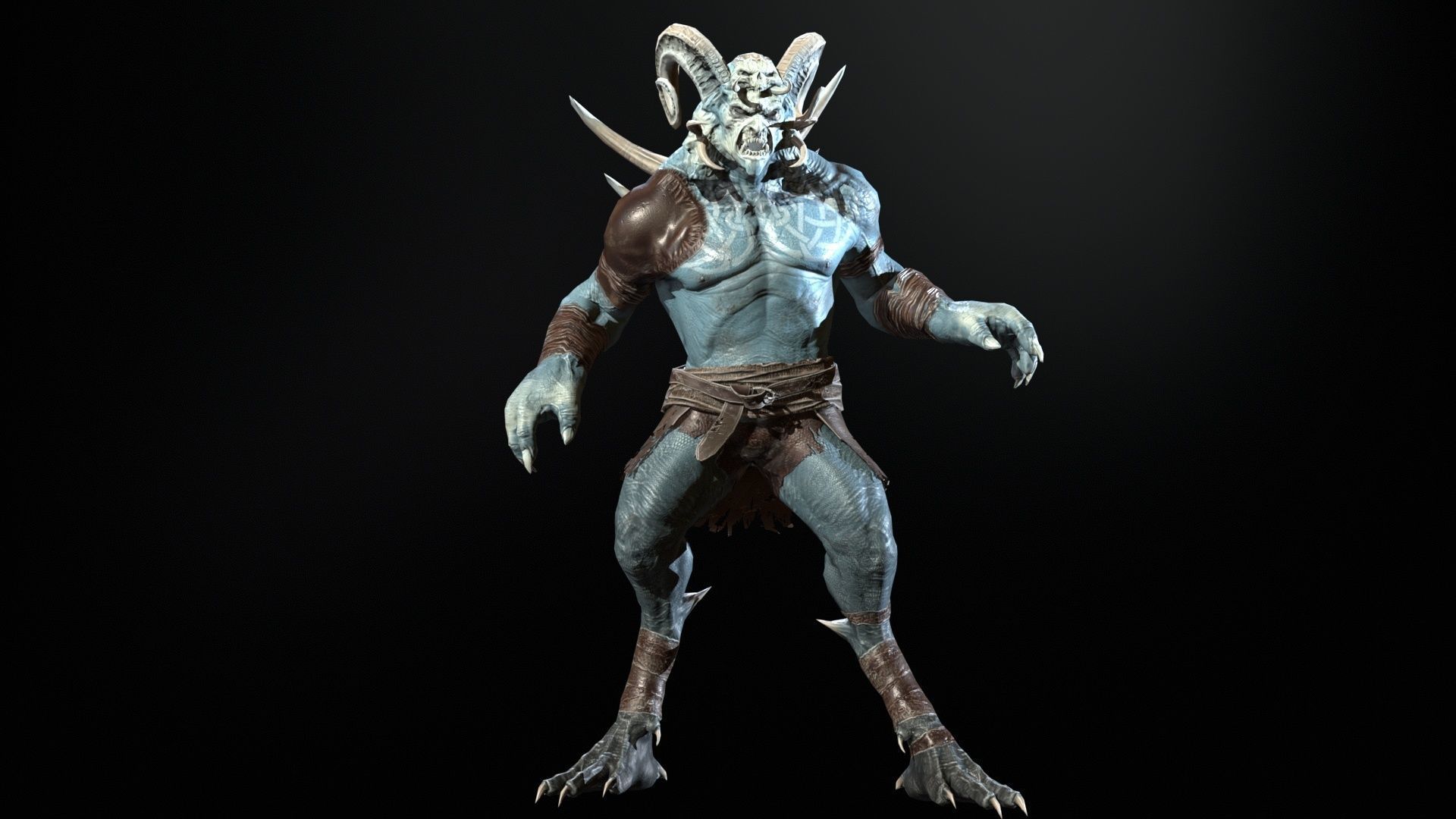 DemonBoss 3 for pack Low-poly 3D model_22