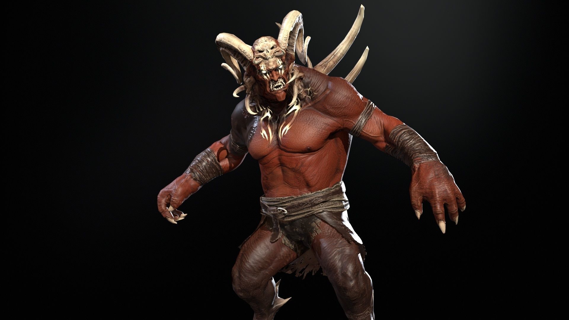 DemonBoss 3 for pack Low-poly 3D model_8