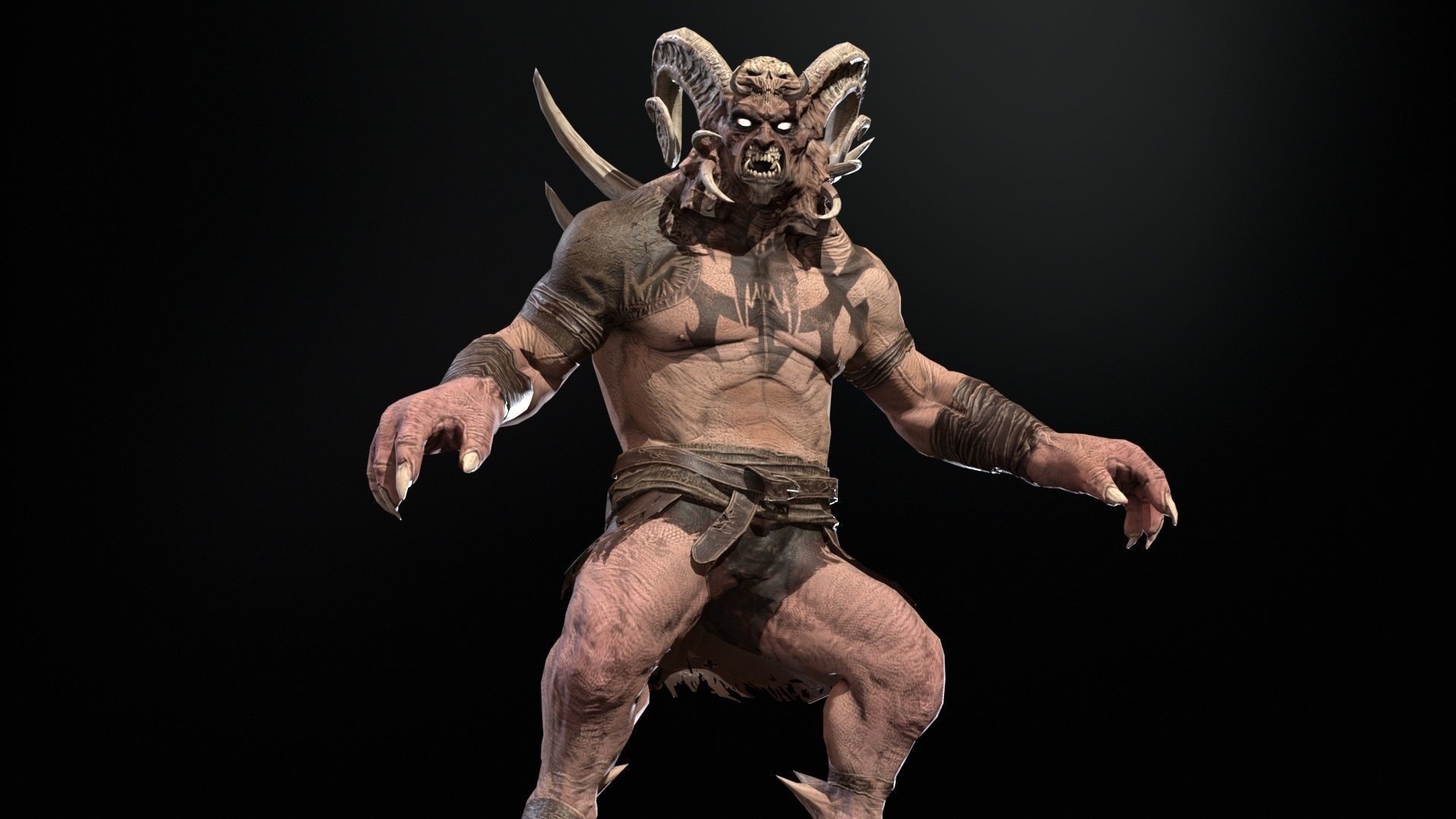 DemonBoss 3 for pack Low-poly 3D model_16