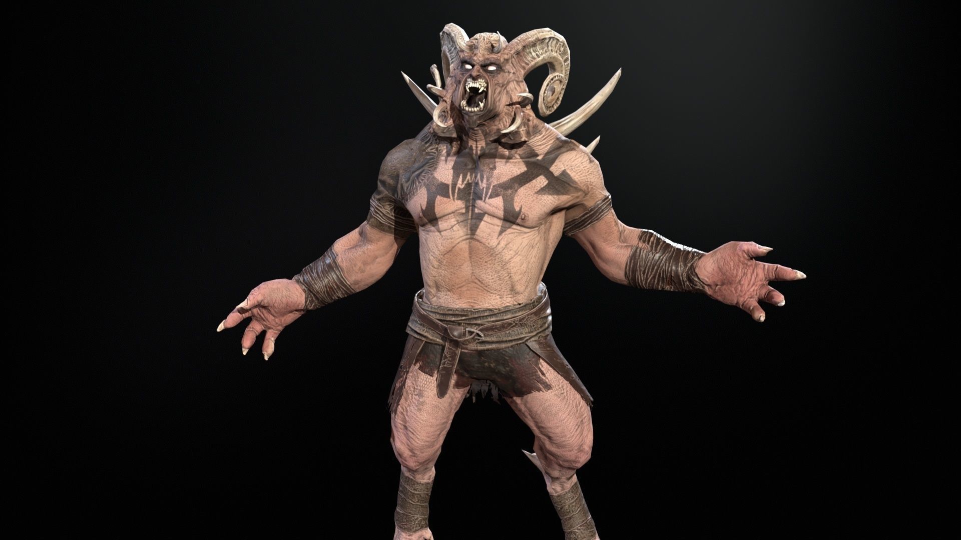 DemonBoss 3 for pack Low-poly 3D model_17