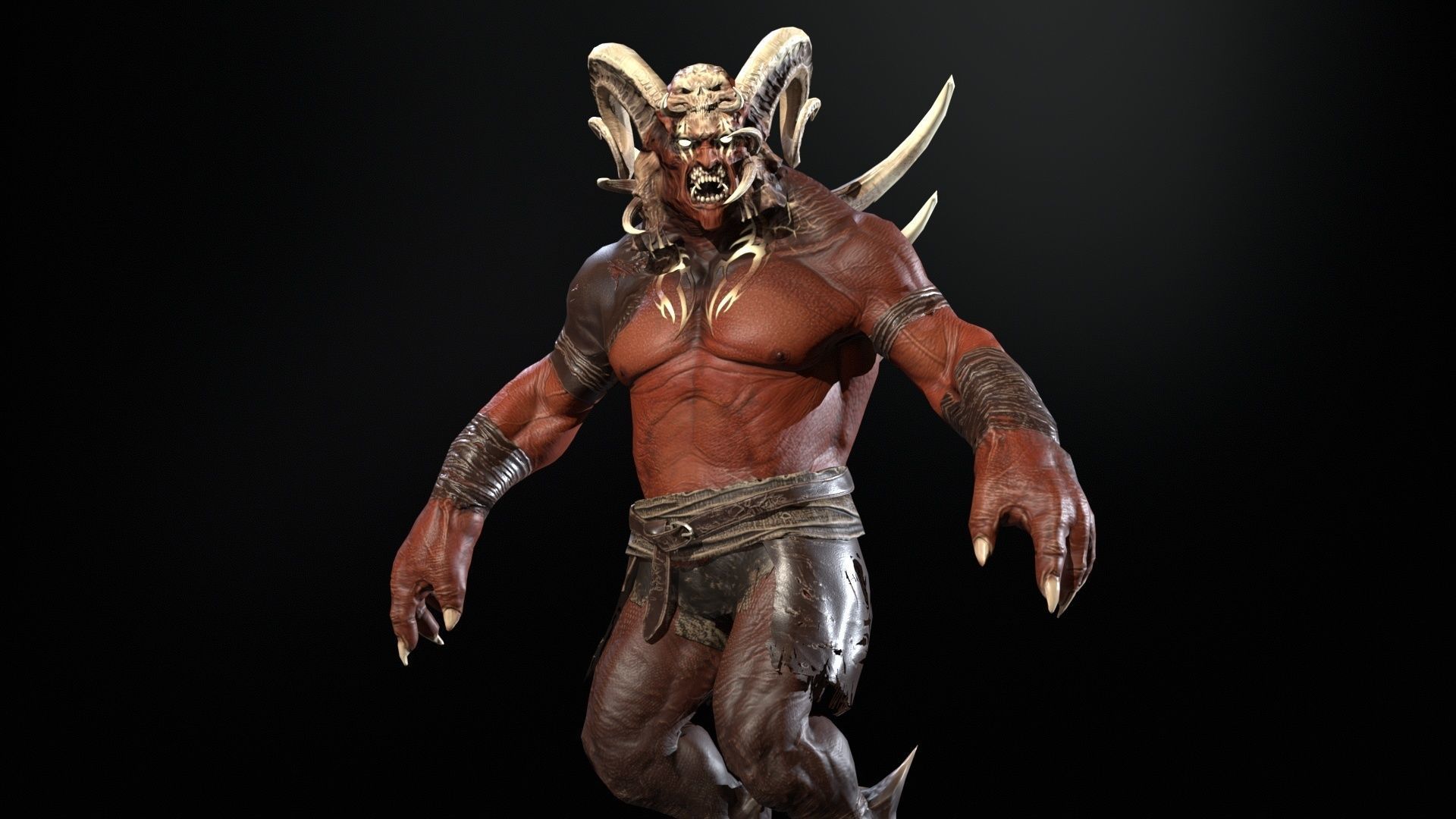 DemonBoss 3 for pack Low-poly 3D model_13