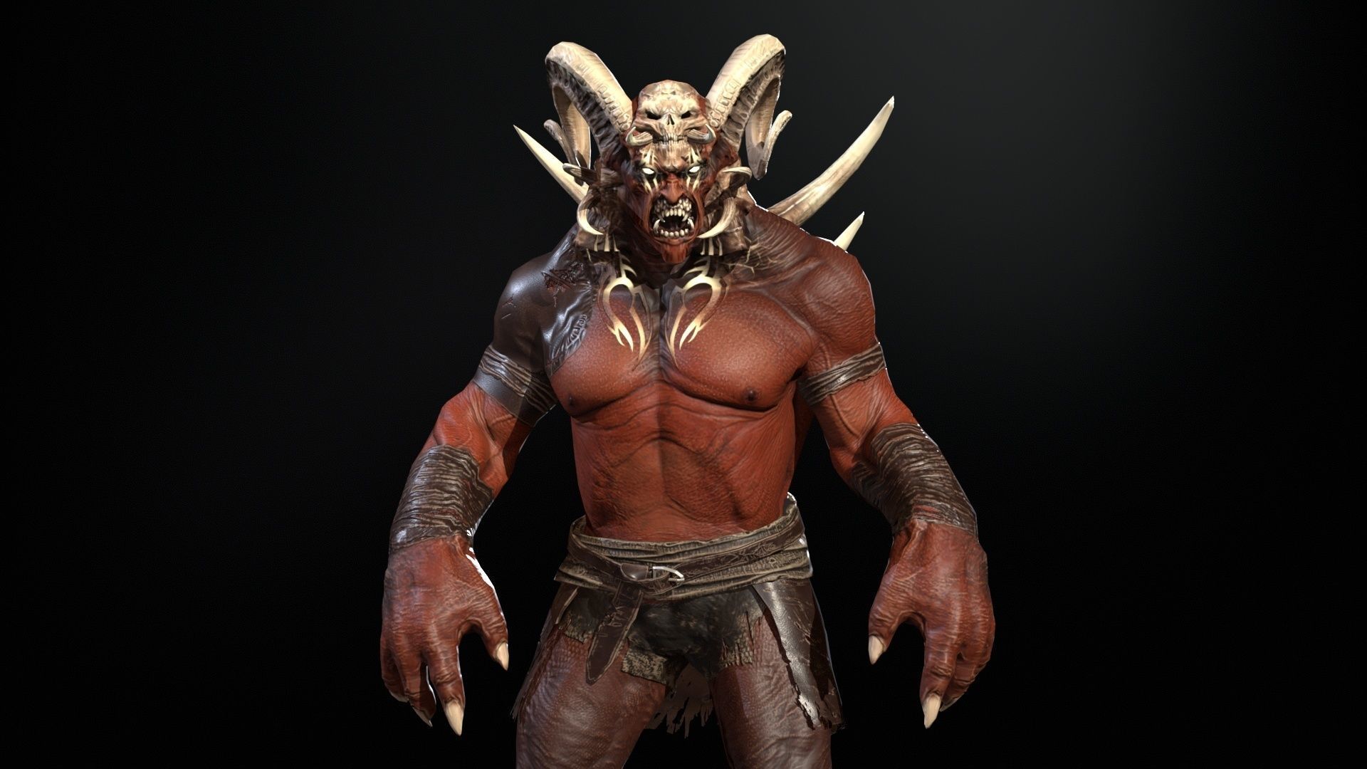 DemonBoss 3 for pack Low-poly 3D model_11