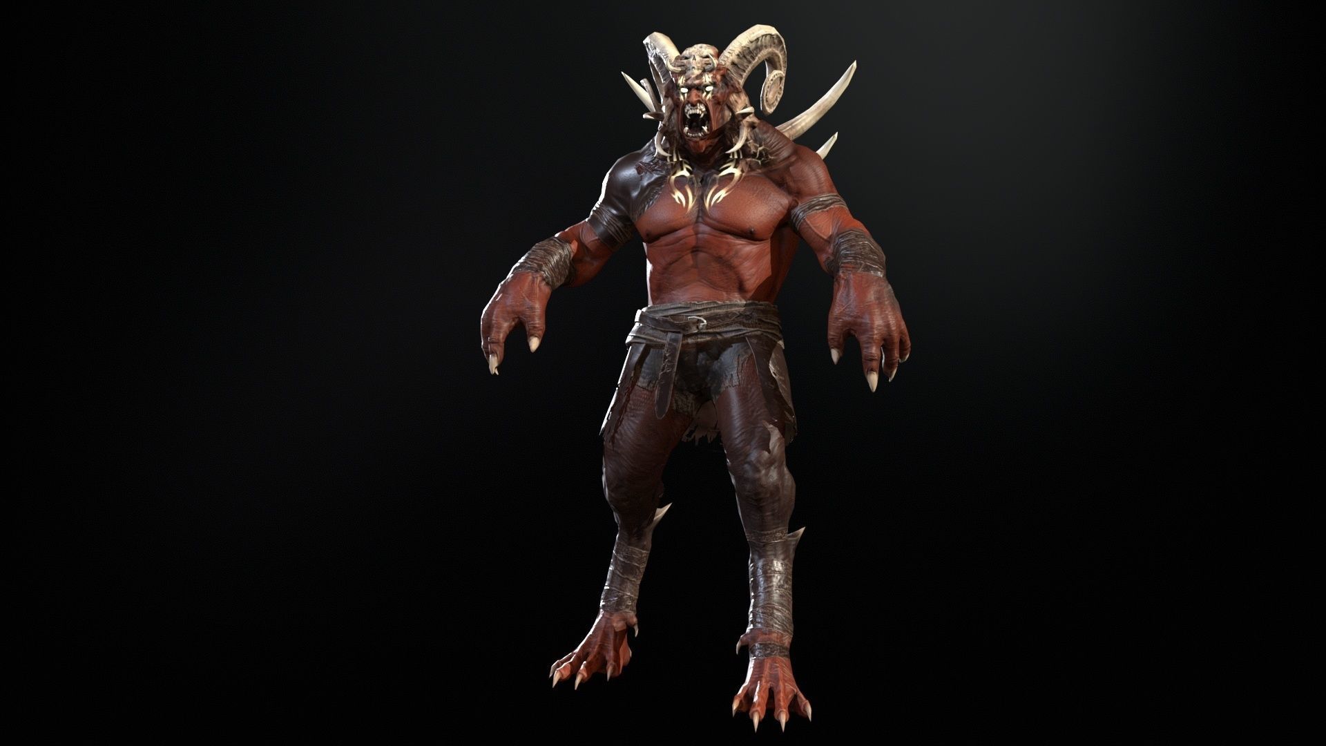 DemonBoss 3 for pack Low-poly 3D model_10