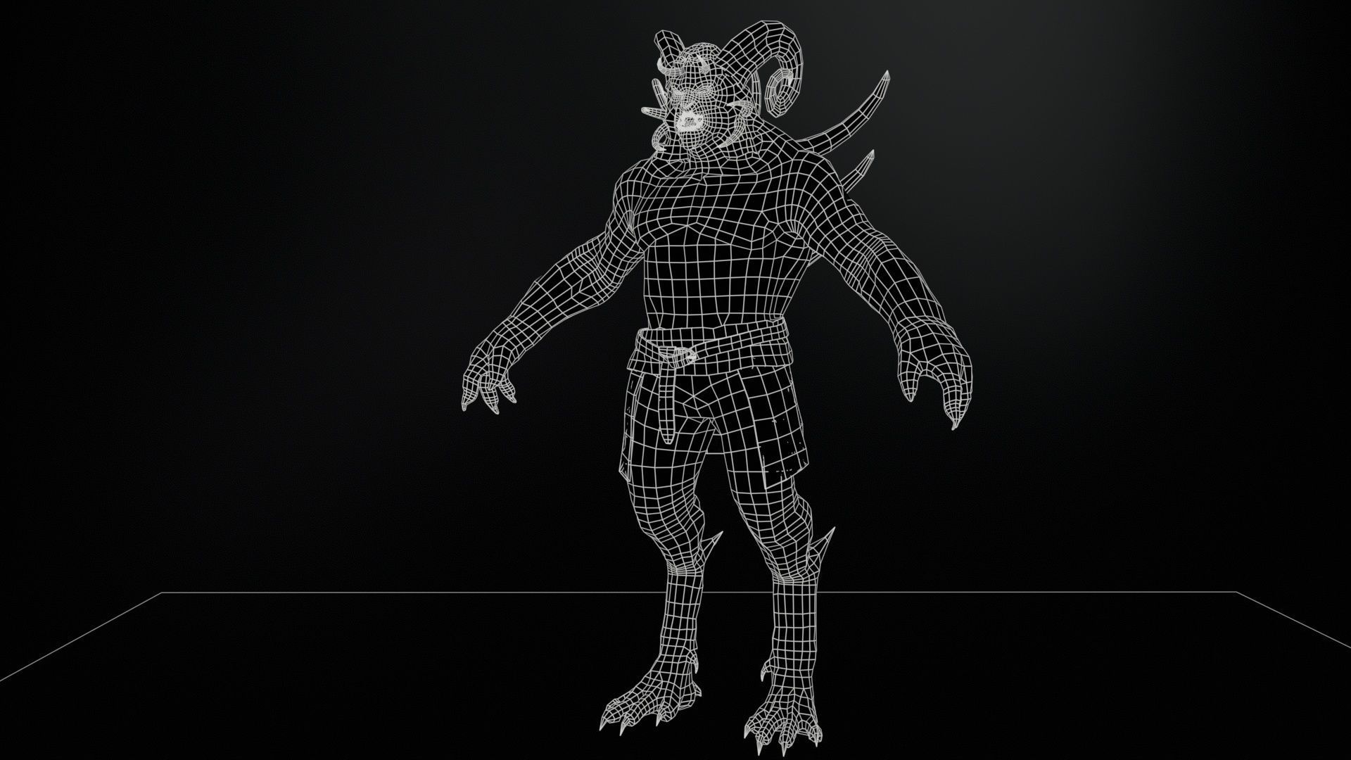 DemonBoss 3 for pack Low-poly 3D model_7