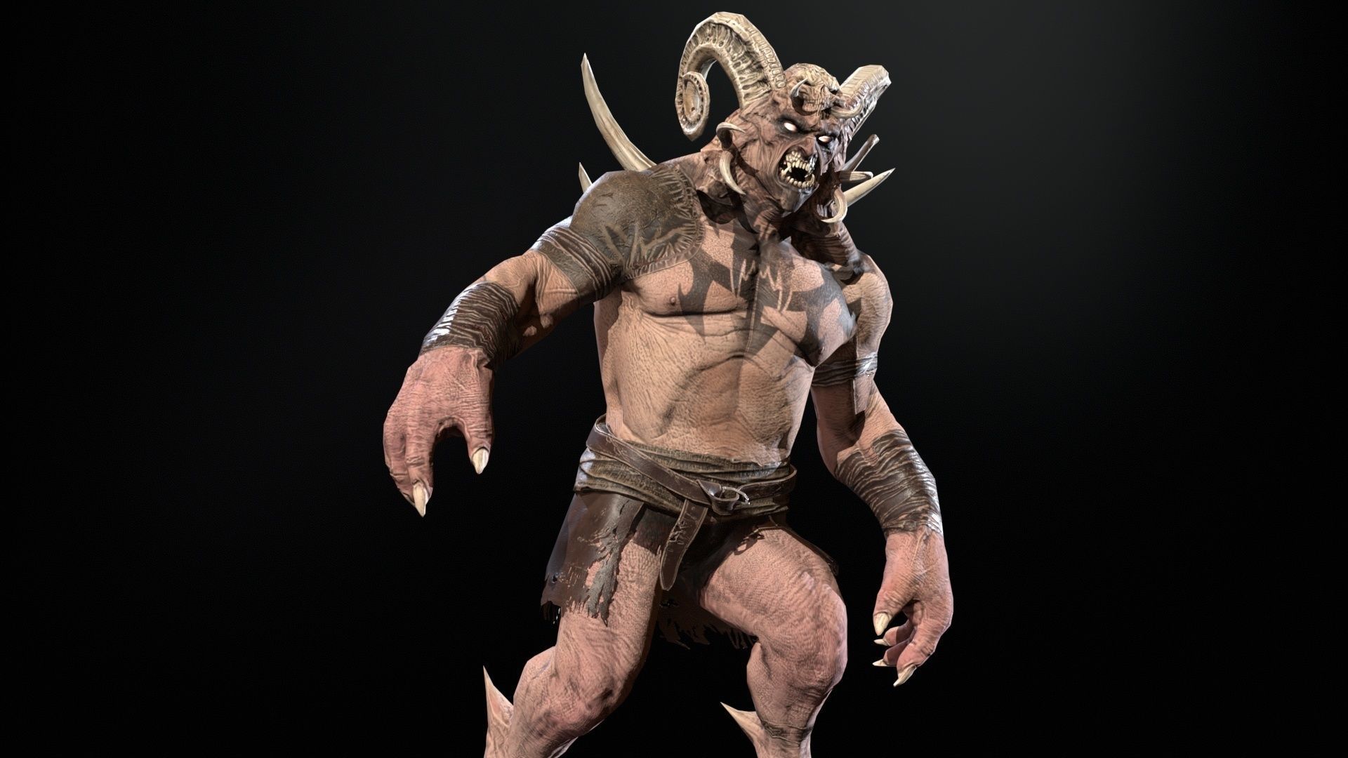DemonBoss 3 for pack Low-poly 3D model_14
