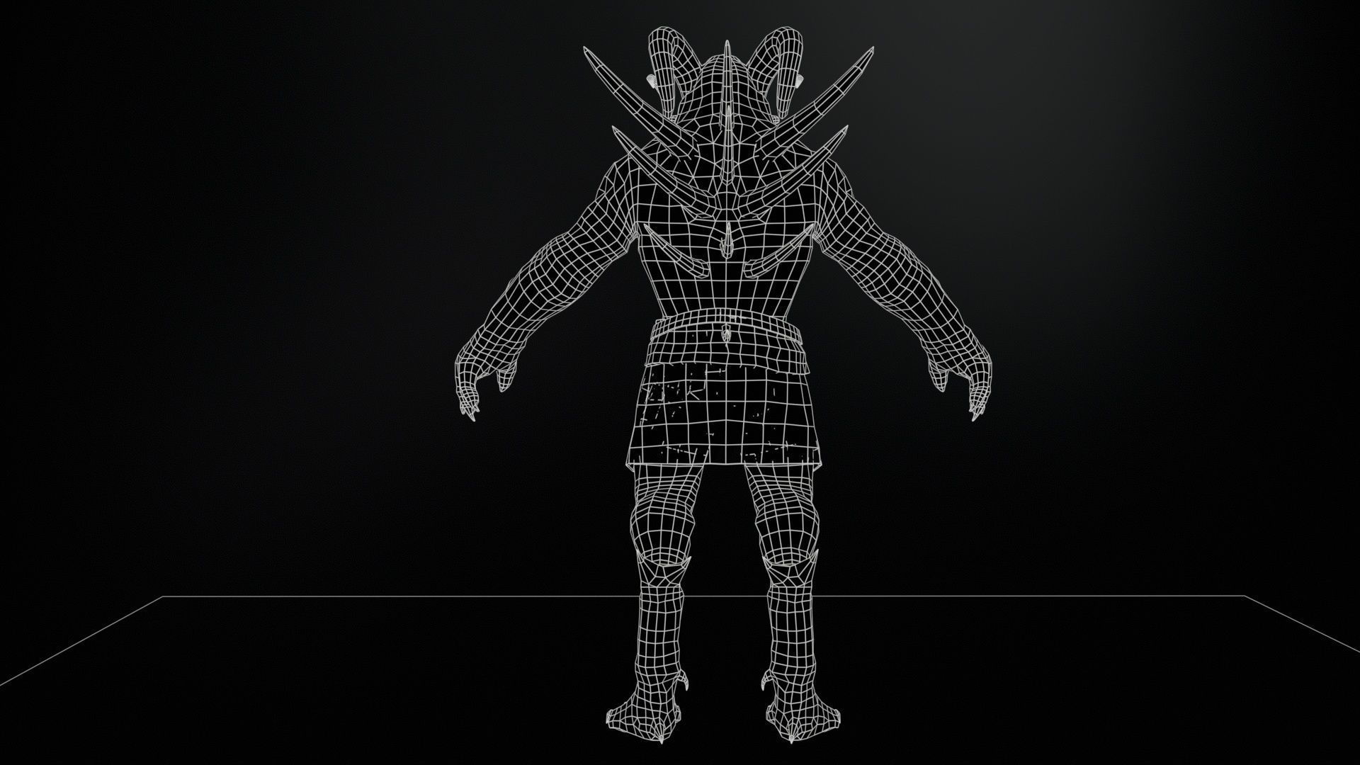 DemonBoss 3 for pack Low-poly 3D model_6