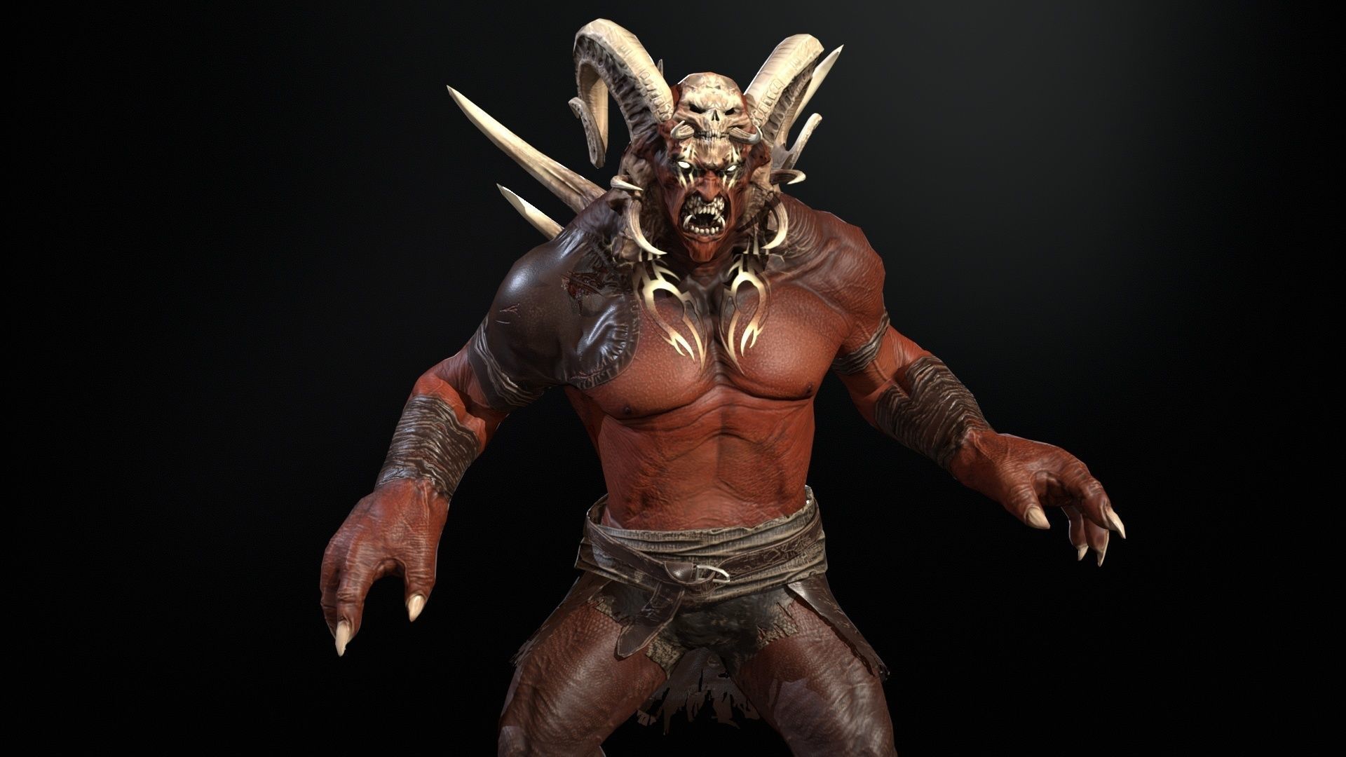 DemonBoss 3 for pack Low-poly 3D model_2