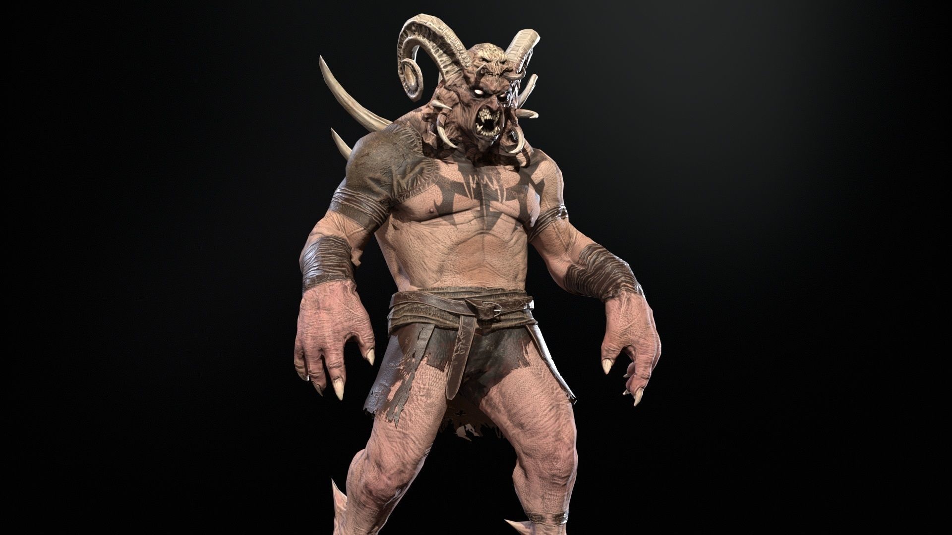 DemonBoss 3 for pack Low-poly 3D model_15