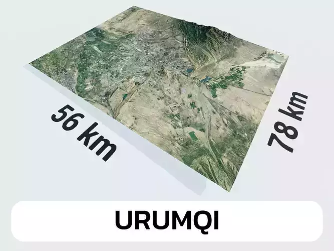 Urumqi China City Landscape 3D Model