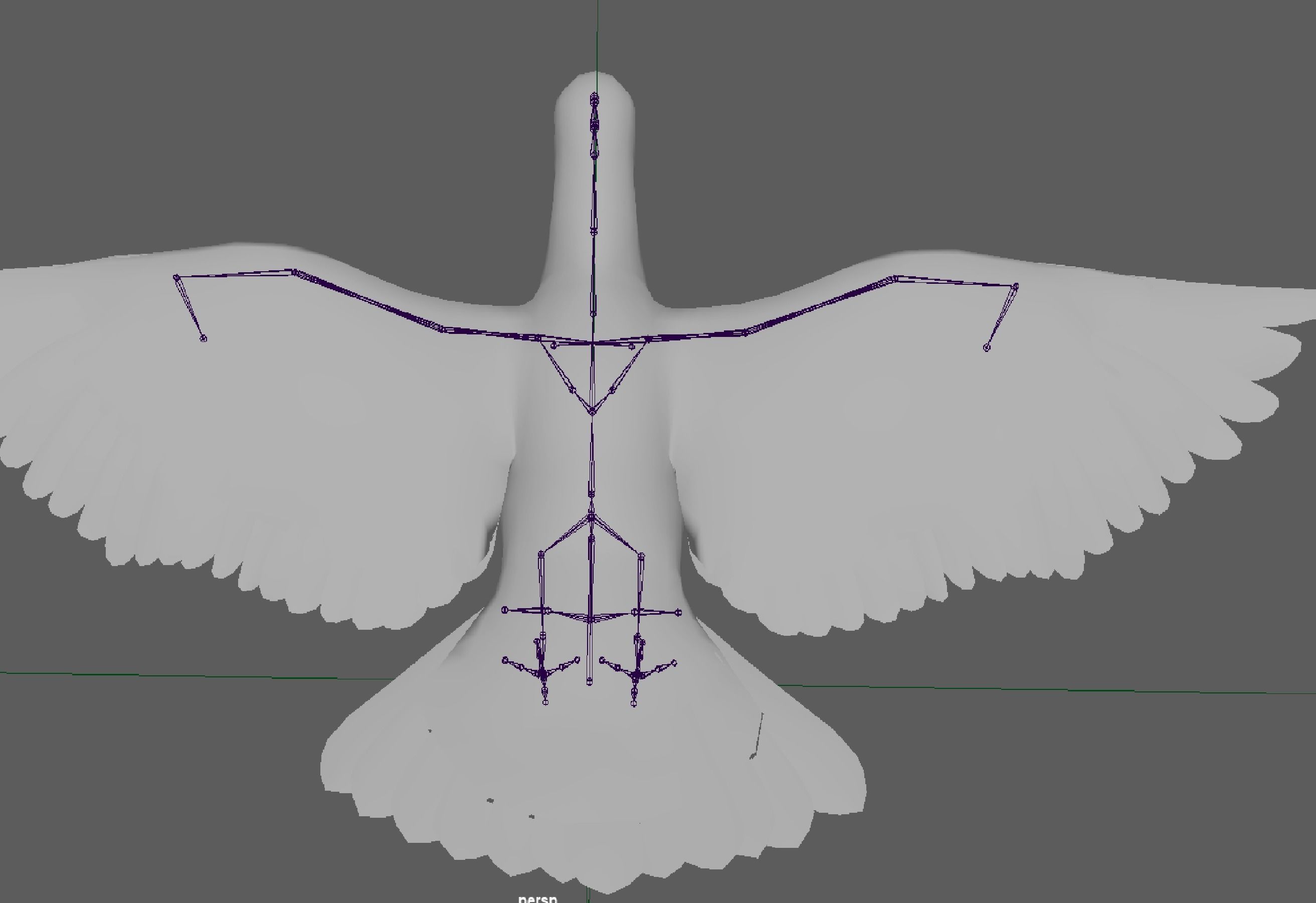 Dove White Pigeon  Low-poly 3D model_12