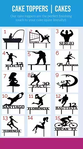 Cake Toppers perfect pack 3D print model Cake Toppers perfect pack 3D print model