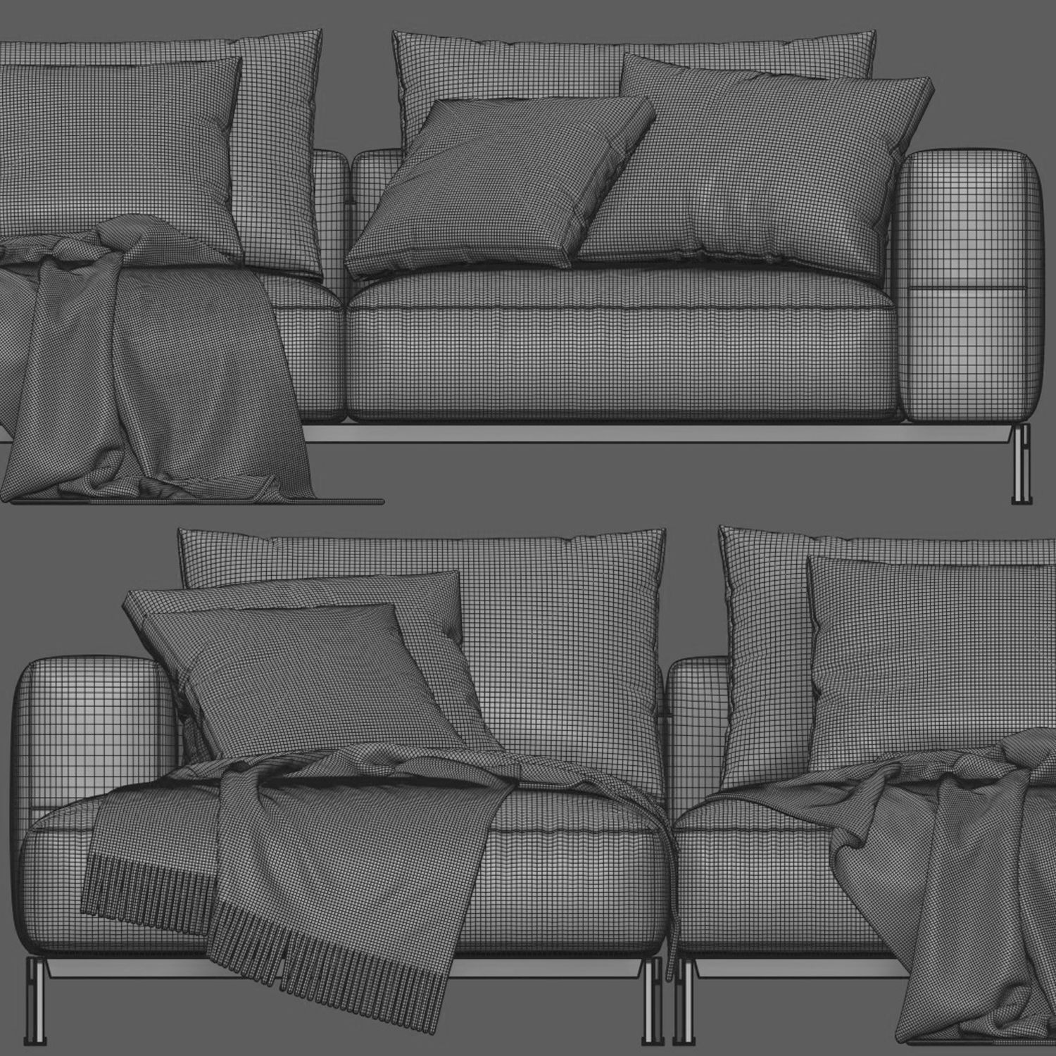 Flexform Ettore Chaise Longue Sofa 3 3D model_4