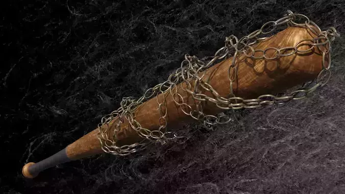 POST APOCALYPTIC MELEE WEAPON CHAINED BAT