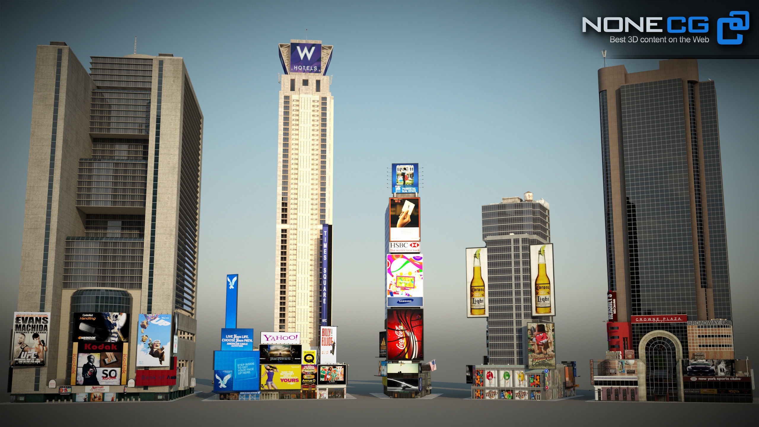 NYC Buildings Pack Low-poly 3D model_1