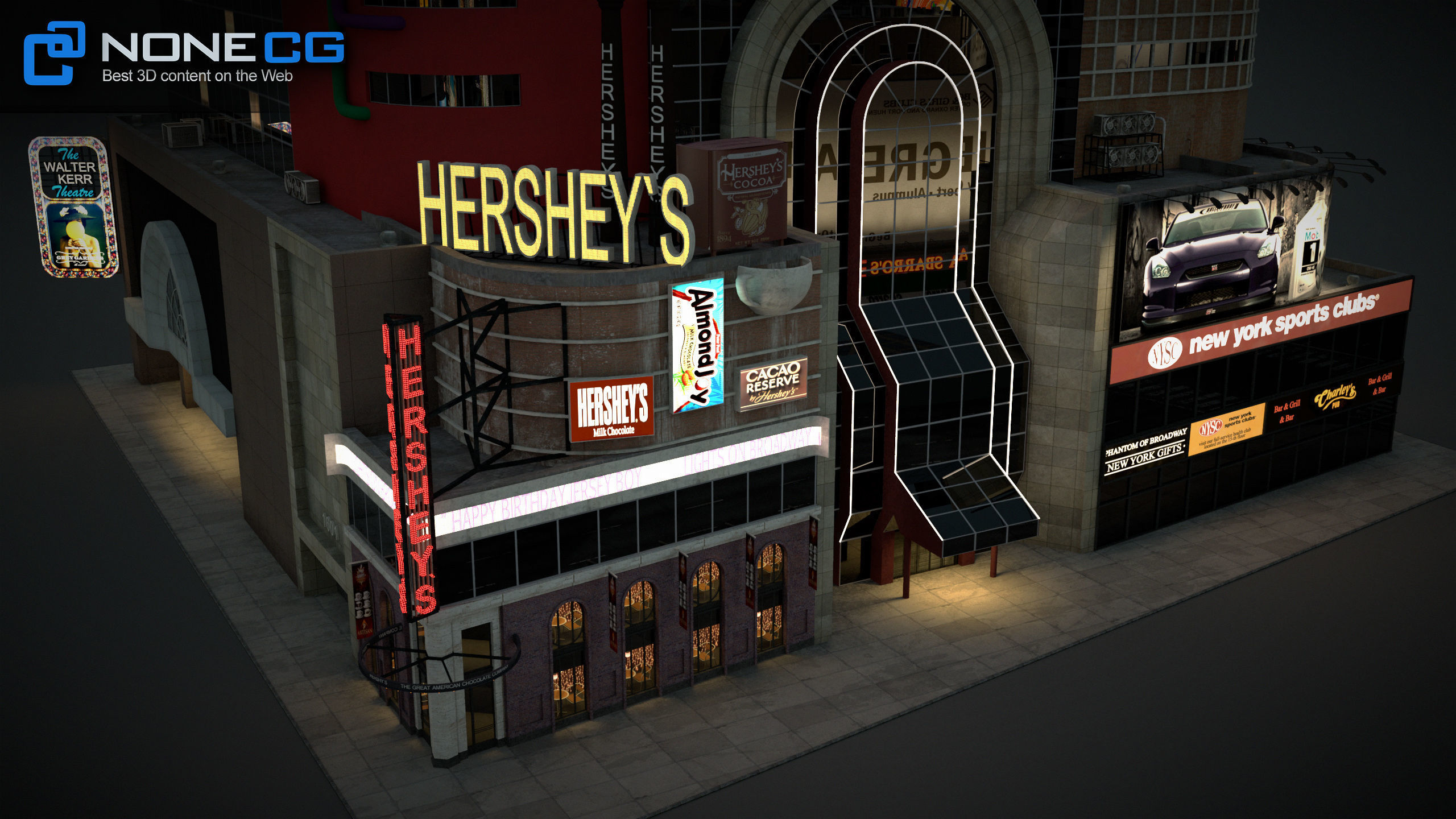 NYC Buildings Pack Low-poly 3D model_14