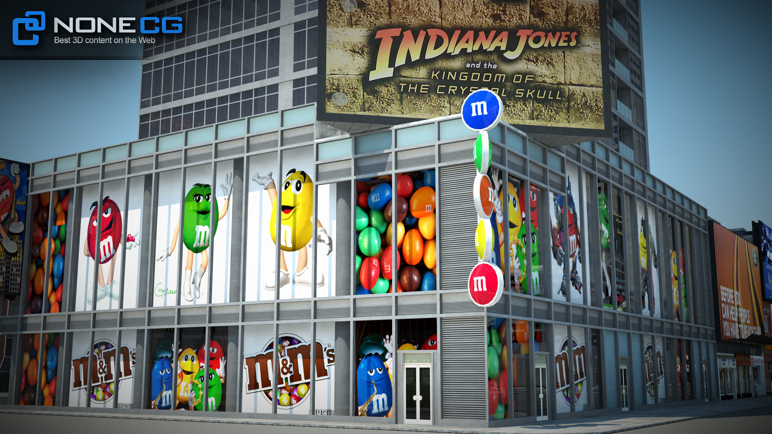 NYC Buildings Pack Low-poly 3D model_49