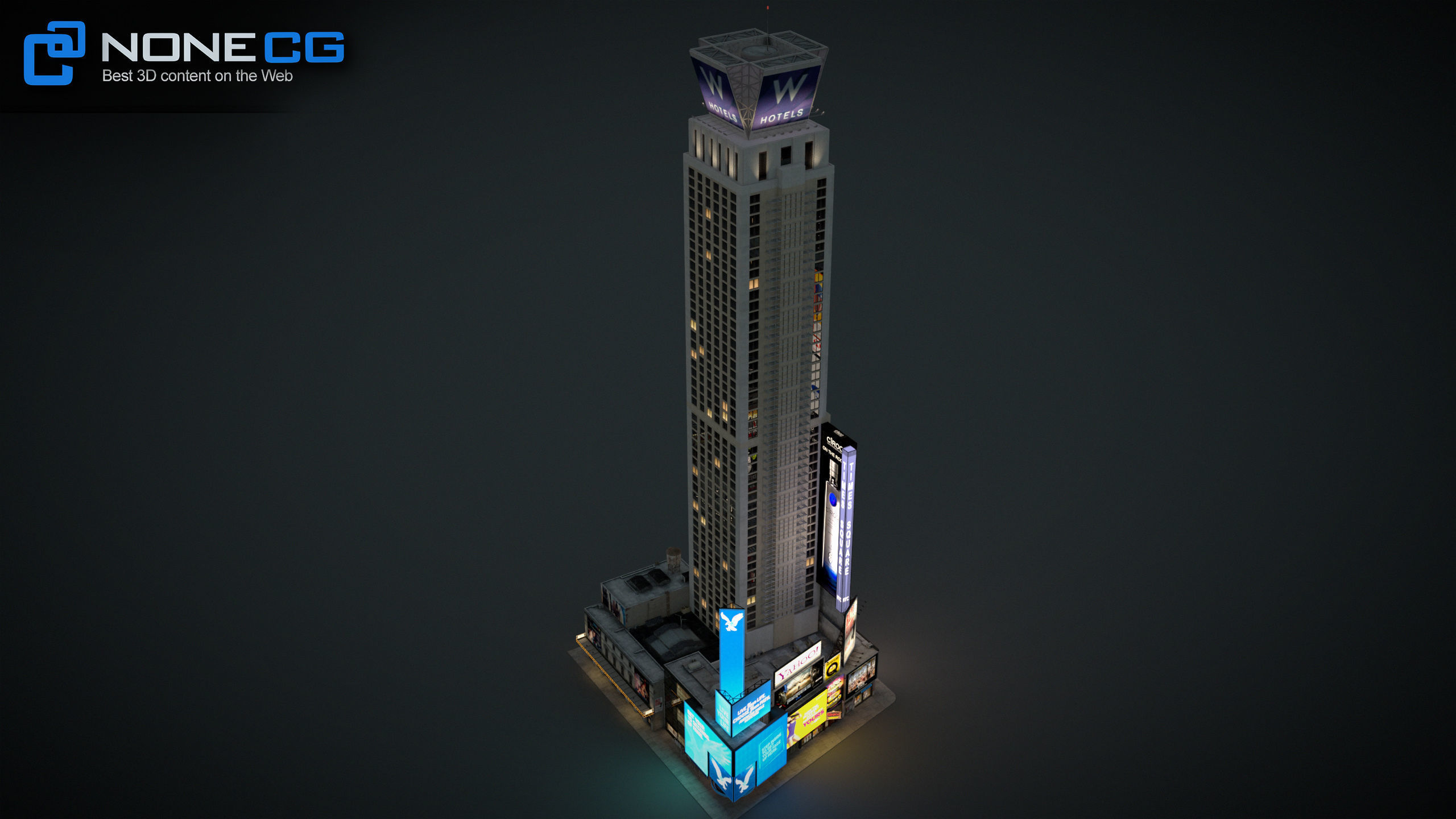 NYC Buildings Pack Low-poly 3D model_37