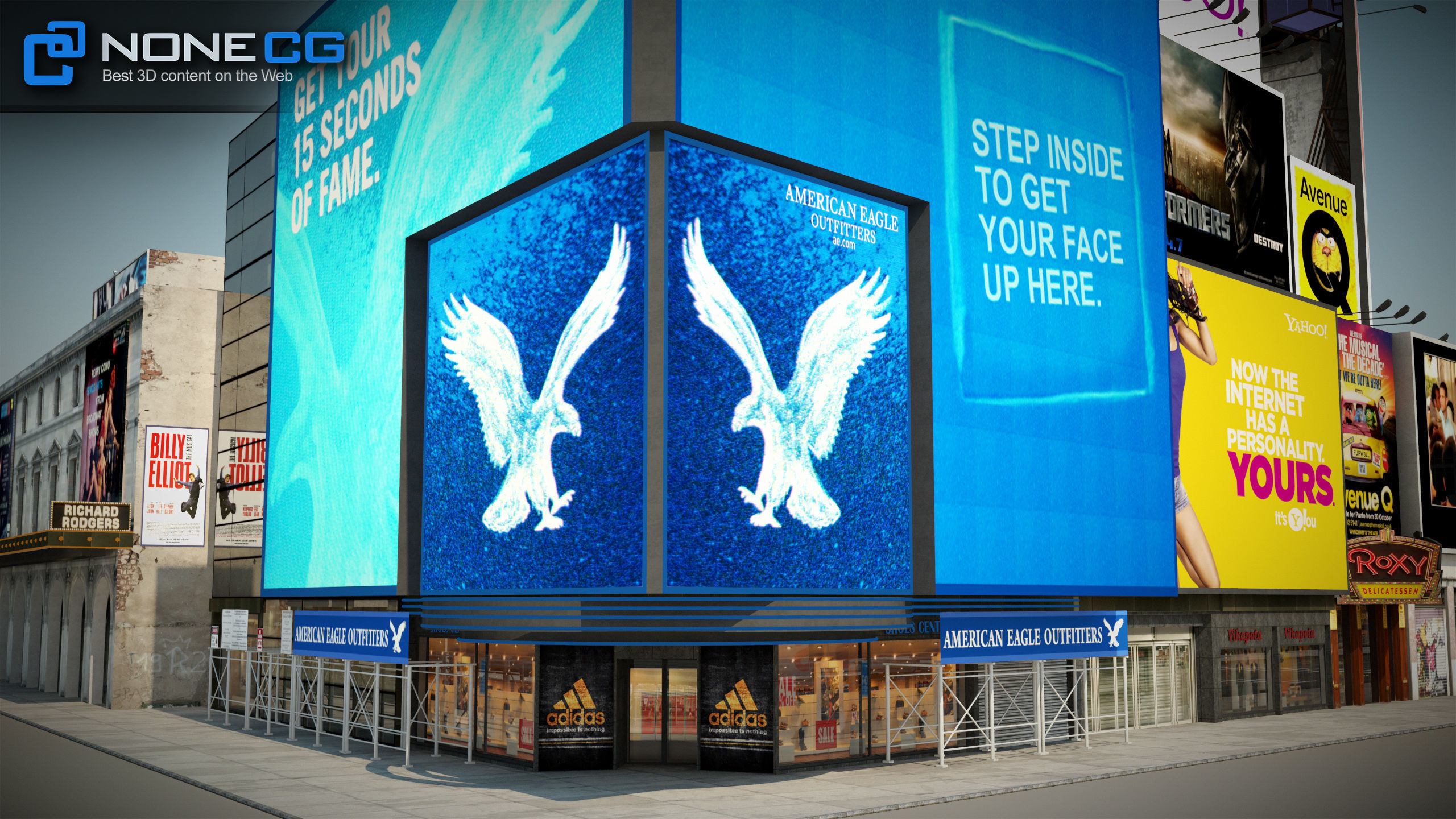 NYC Buildings Pack Low-poly 3D model_2