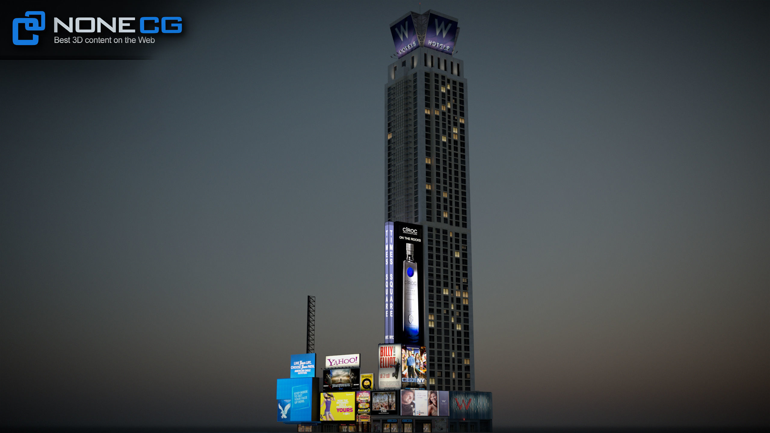 NYC Buildings Pack Low-poly 3D model_62