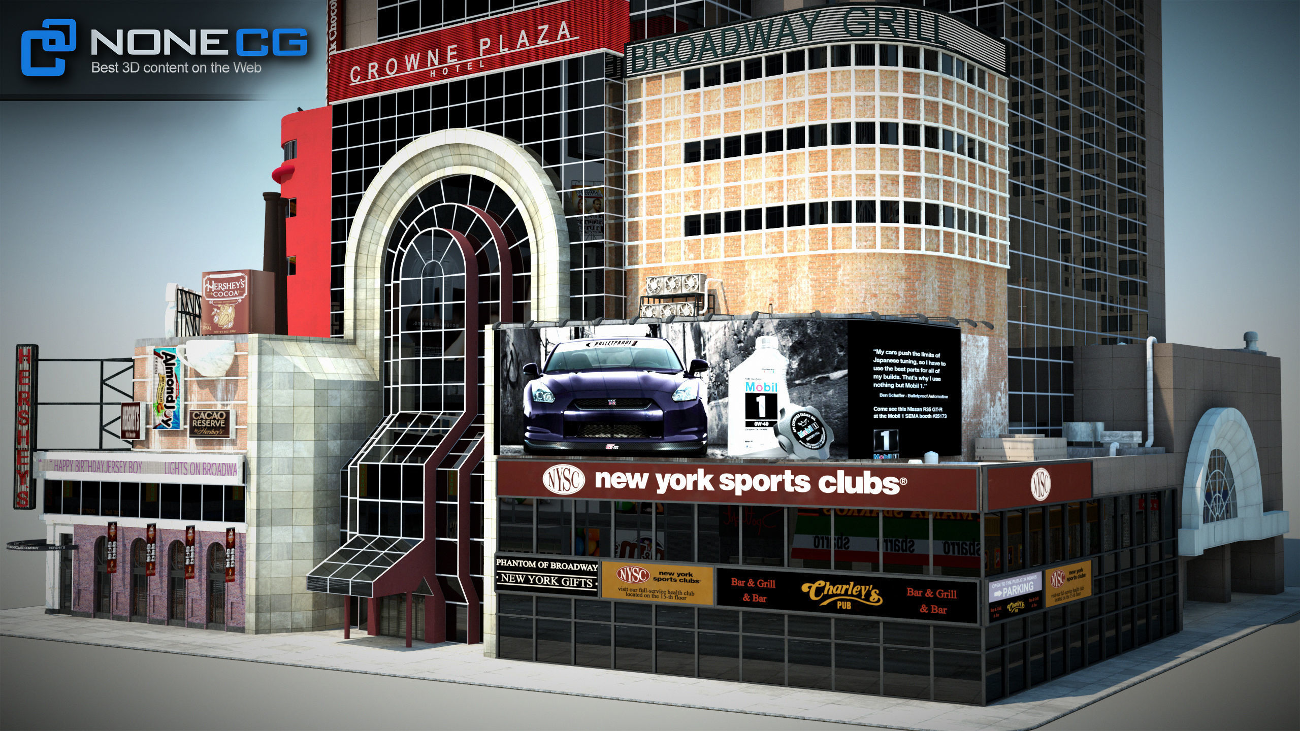 NYC Buildings Pack Low-poly 3D model_3